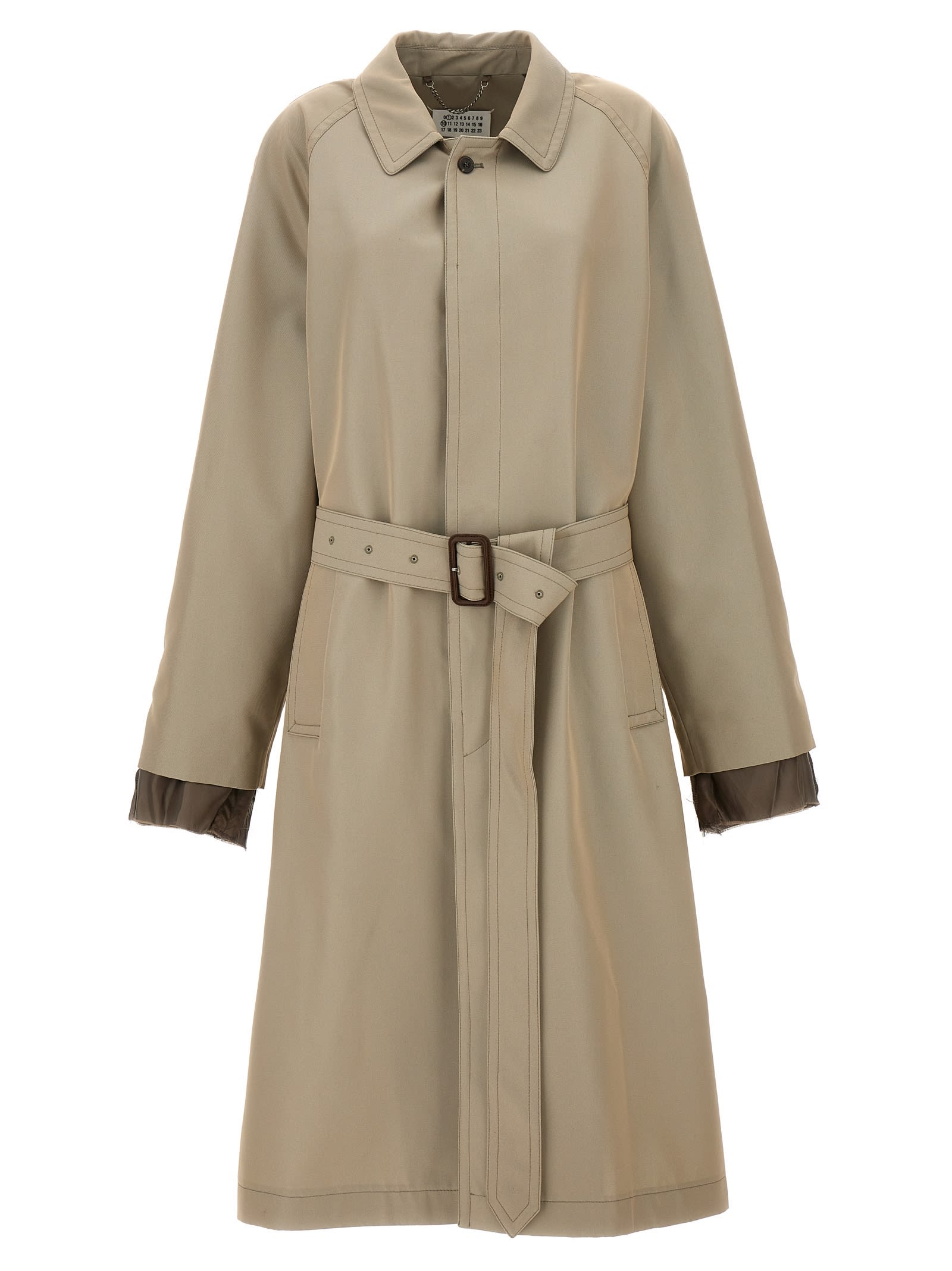 Long Single-breasted Trench Coat