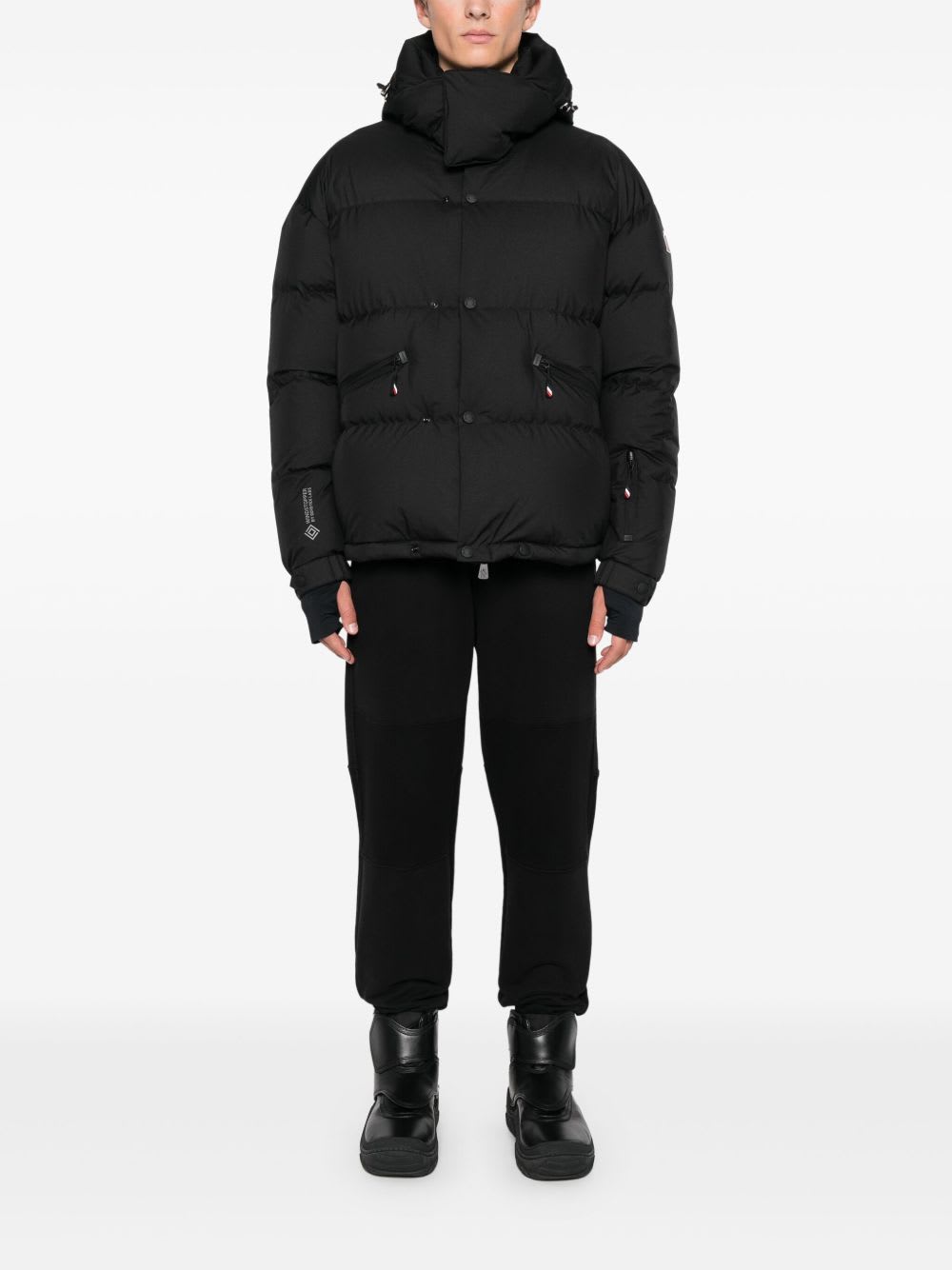 Moncler Grenoble Coraia Ski Jacket With Hood In Technical Nylon In Black
