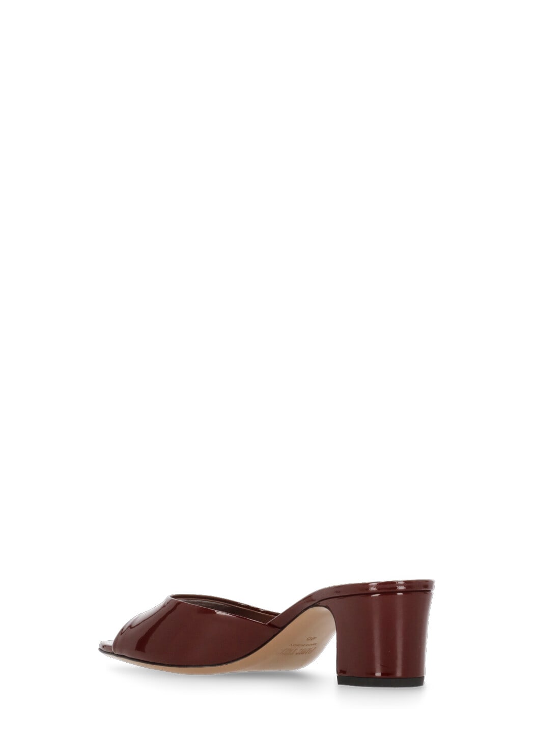 Paris Texas Mules In Rouge Noir Patent Leather In Bordeaux