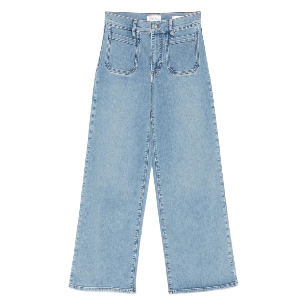 Frame Le Slim Palazzo Modernist Pocket Jeans in Loner