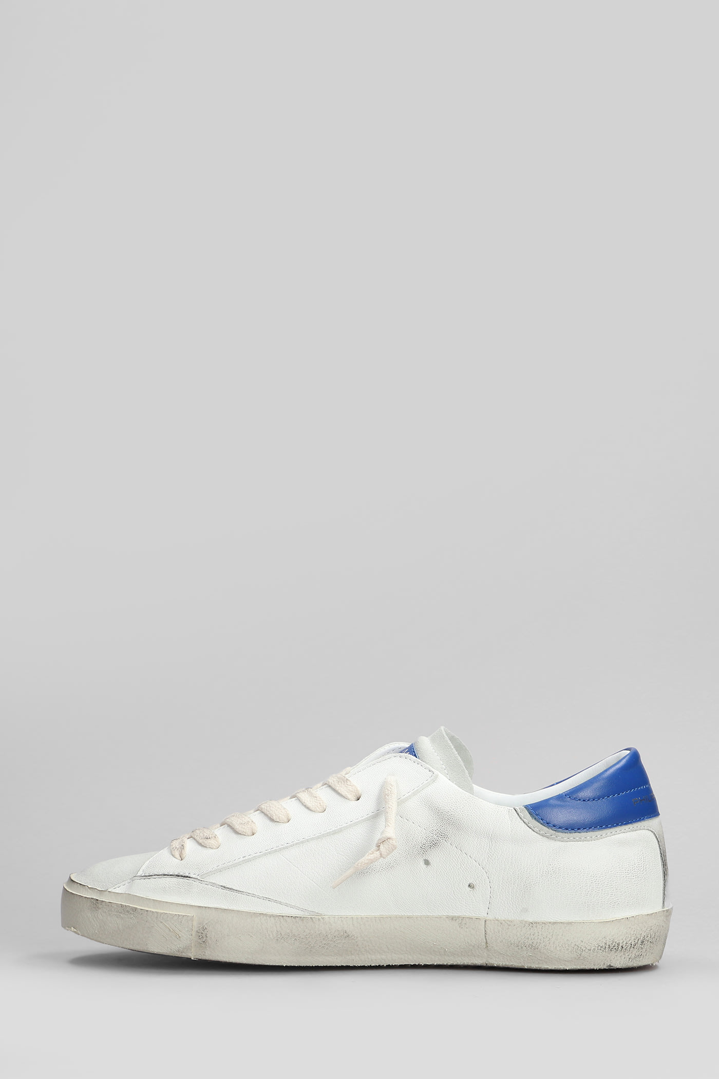 Philippe Model Sneaker Man - Itx Low Man - Electric Blue In White