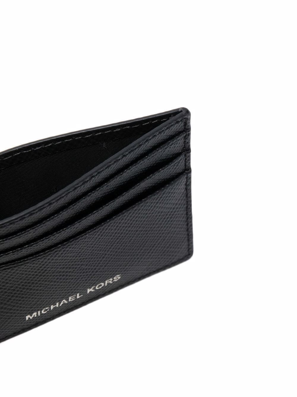 Shop Michael Kors Harrison Card Holder In Black