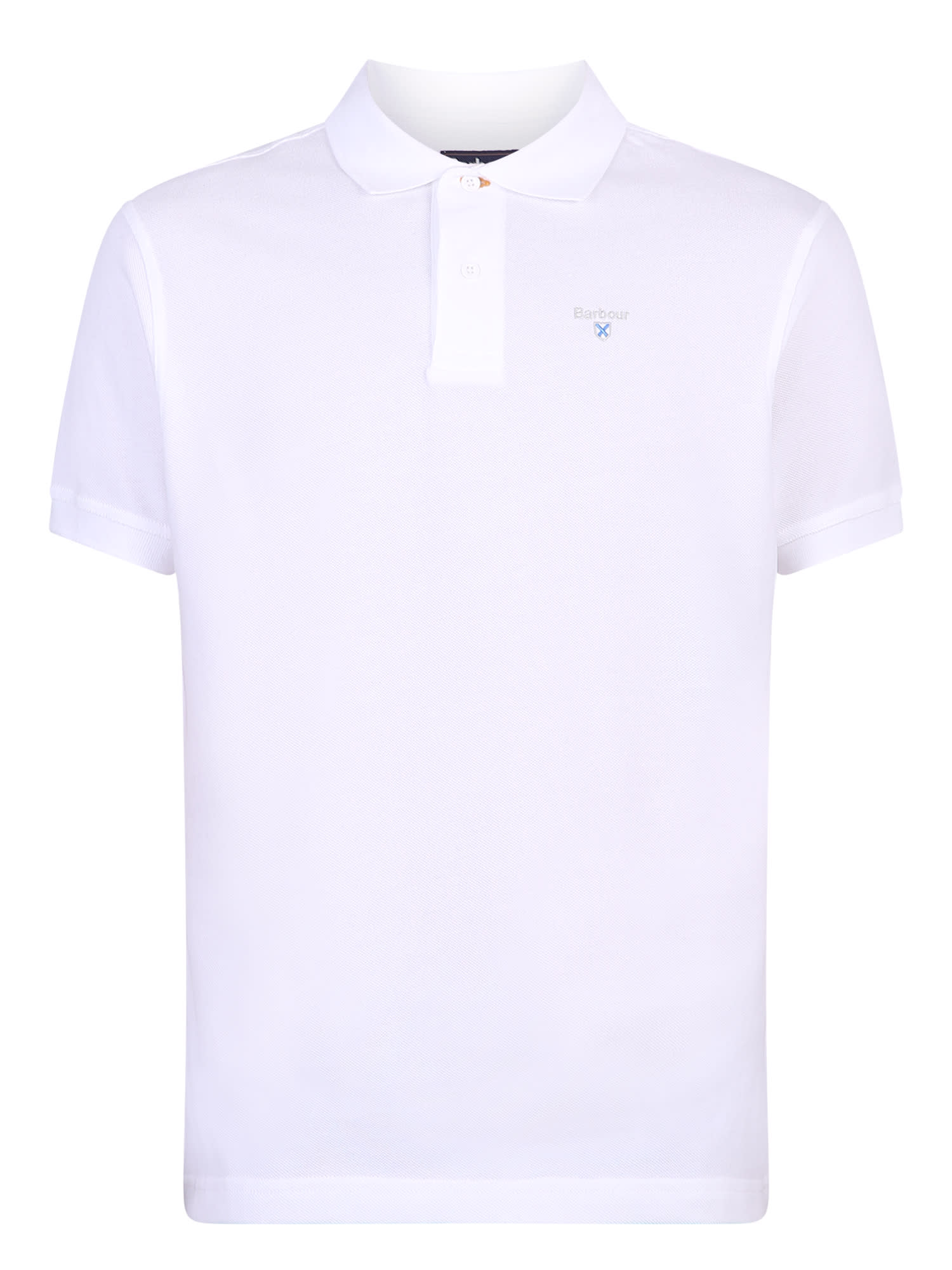 Shop Barbour Branded Polo In White