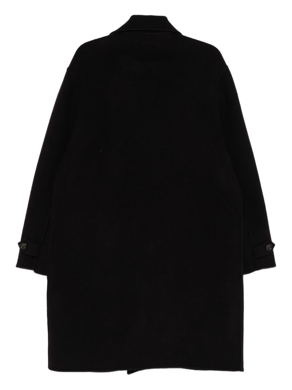 Paolo Pecora Double-breasted Coat In Black