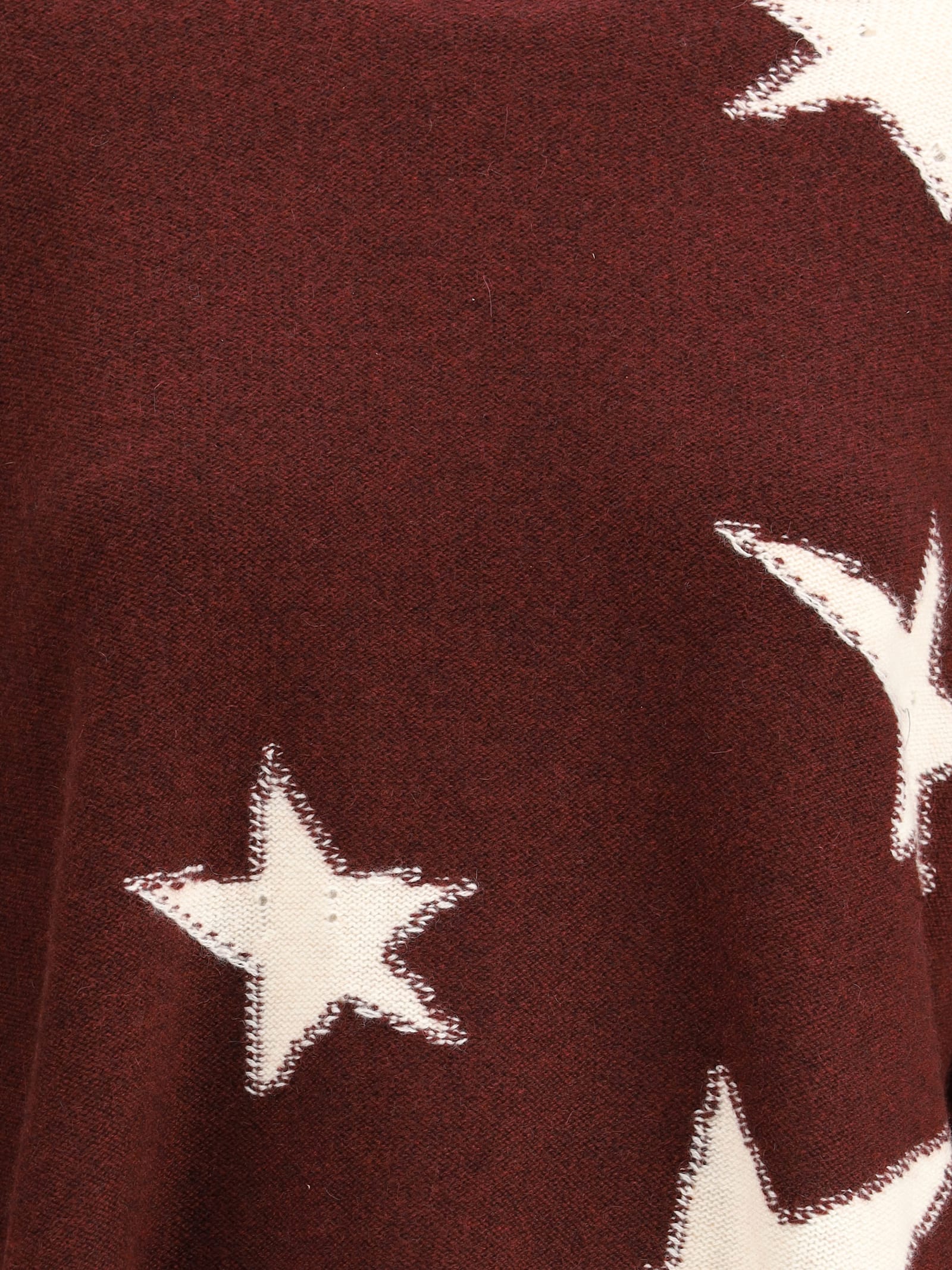 Zadig & Voltaire Womens Burgundy Markuz Star-pattern Cashmere Jumper In Red