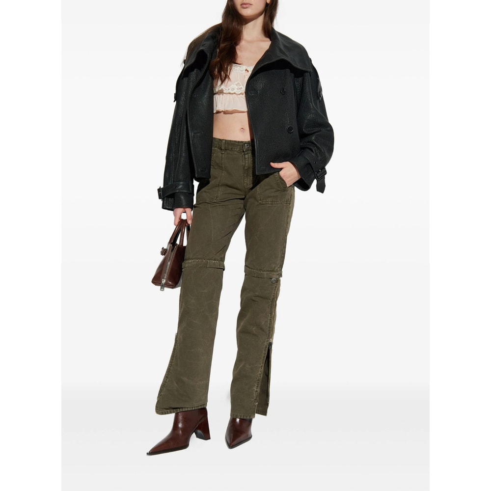 Blumarine Belt Loop Track Pants In Green