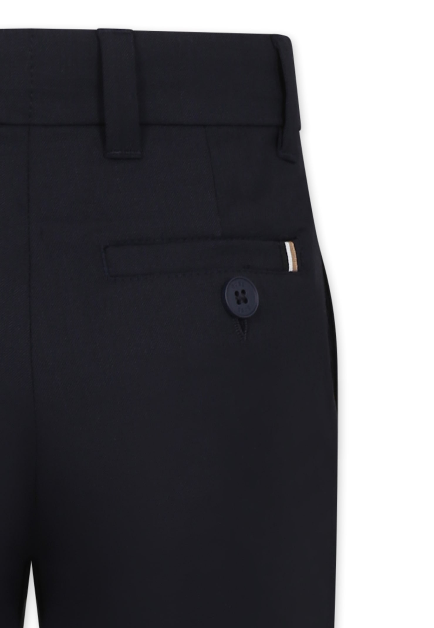 Hugo Boss Blue Trousers For Boy With Logo In Blue