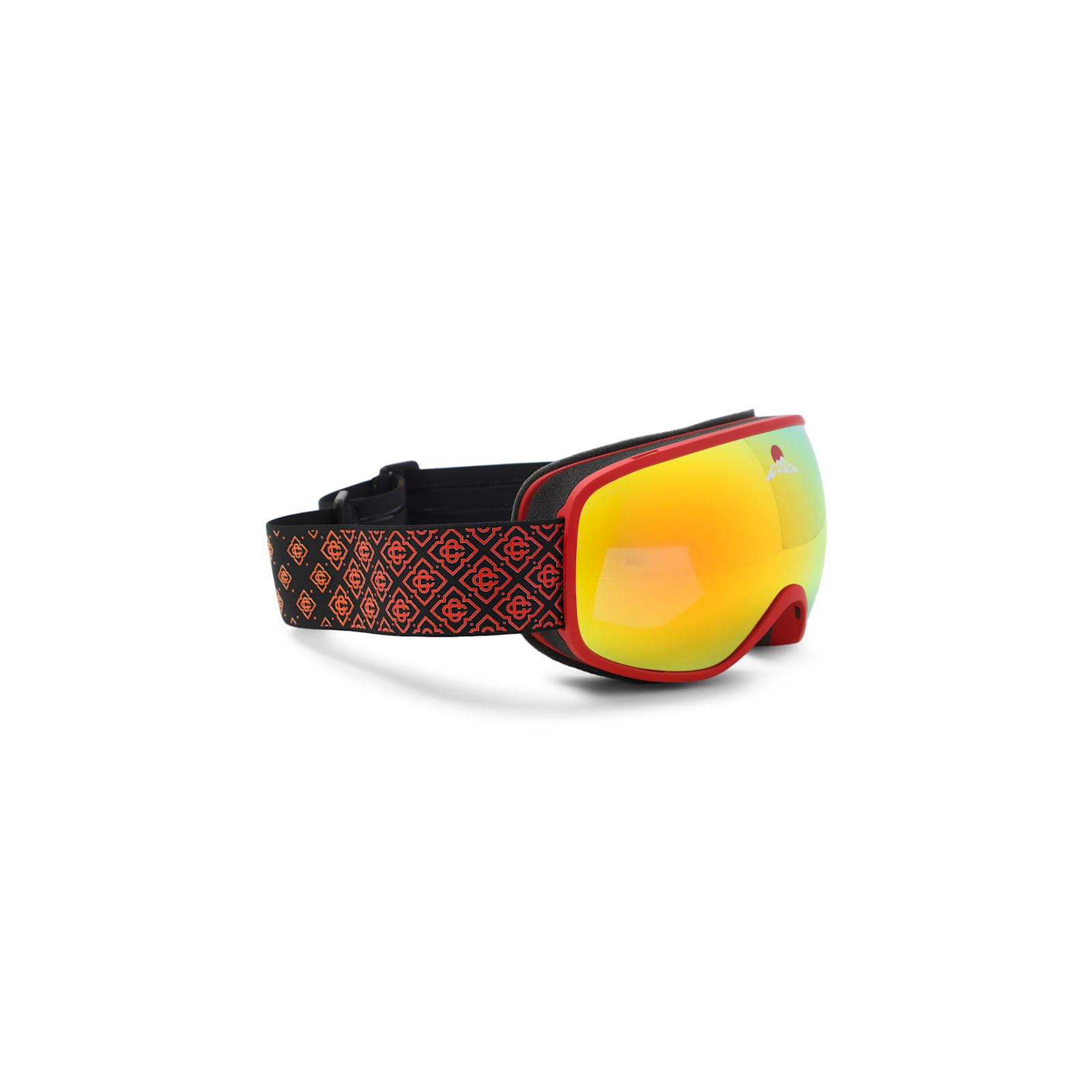 Casablanca Red And Orange Acetate Ski Goggles In Brown