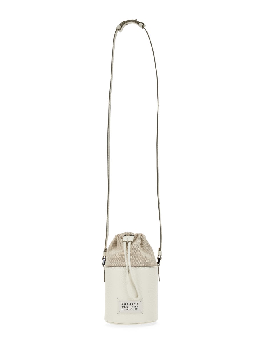 Shop Maison Margiela Mini Bucket Bag 5ac In White