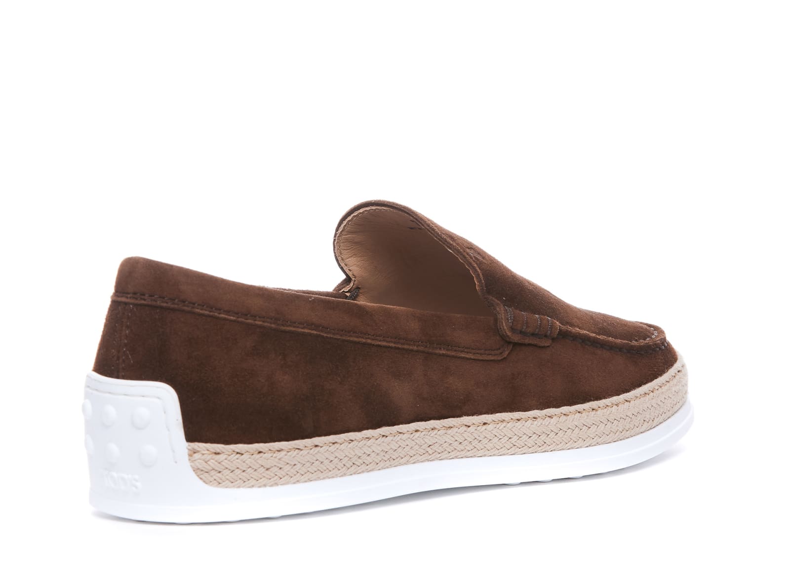 Shop Tod's Nabuk Slip On In Brown