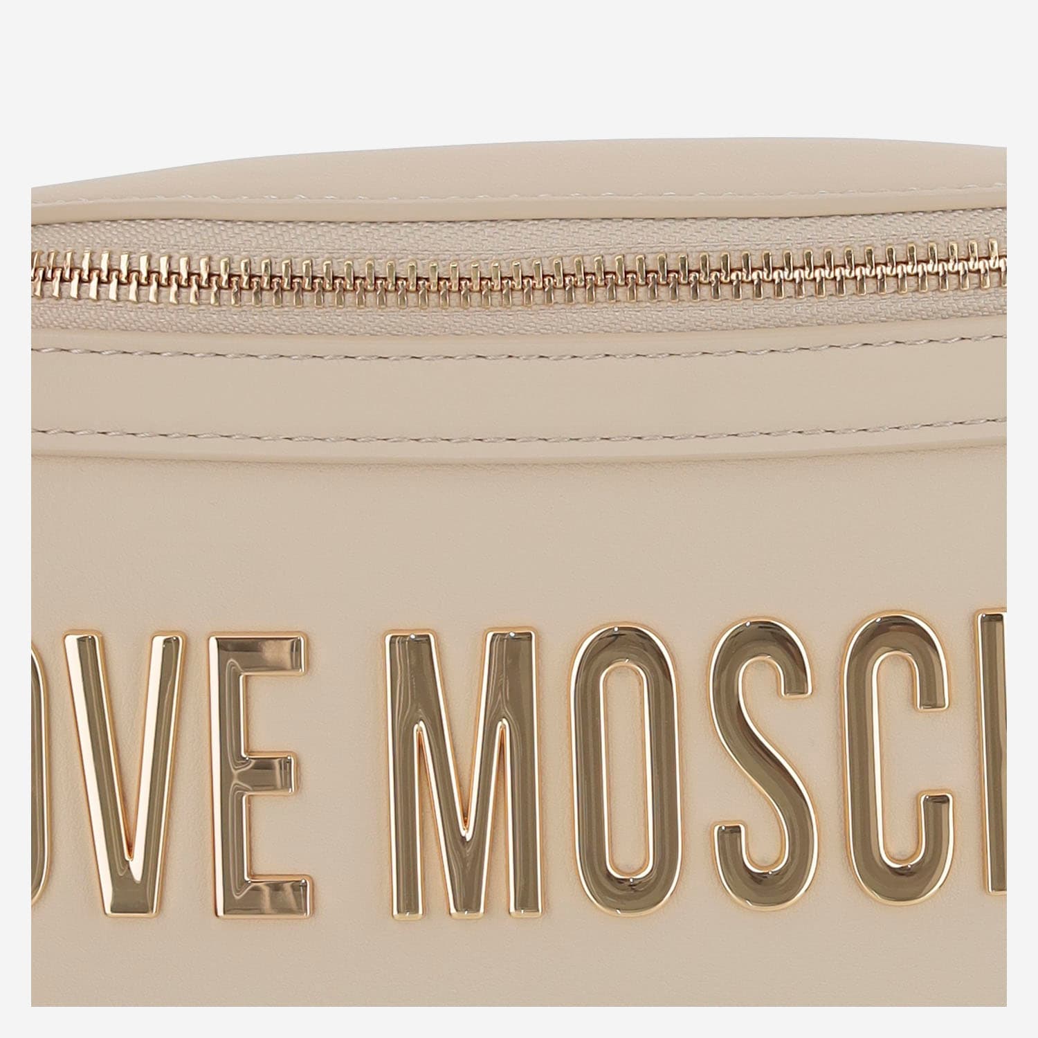 Love Moschino Eco-friendly Fanny Pack With Logo In Ivory