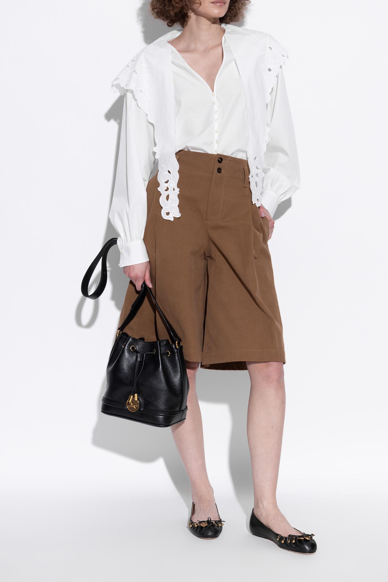 Chloé Leather Ballet Flats In Multi