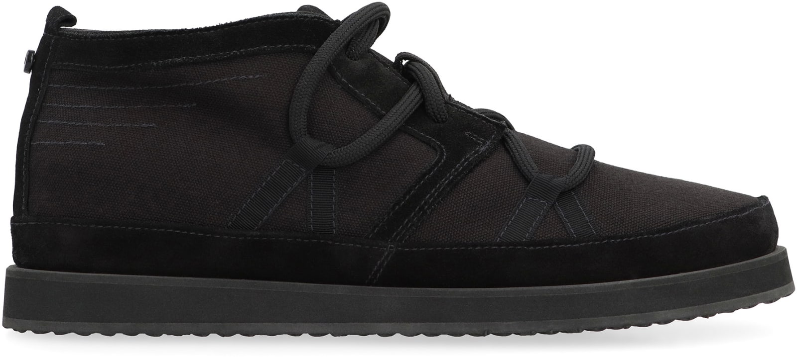 Volta Canvas Mid-top Sneakers In Black