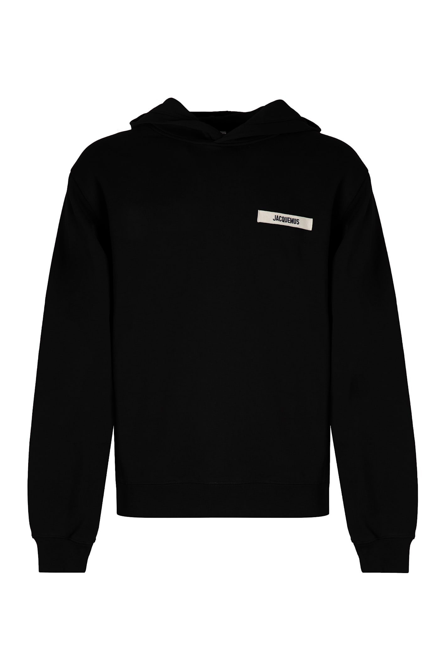 Jacquemus Men Le Hoodie Gros Grain Sweatshirt In Black