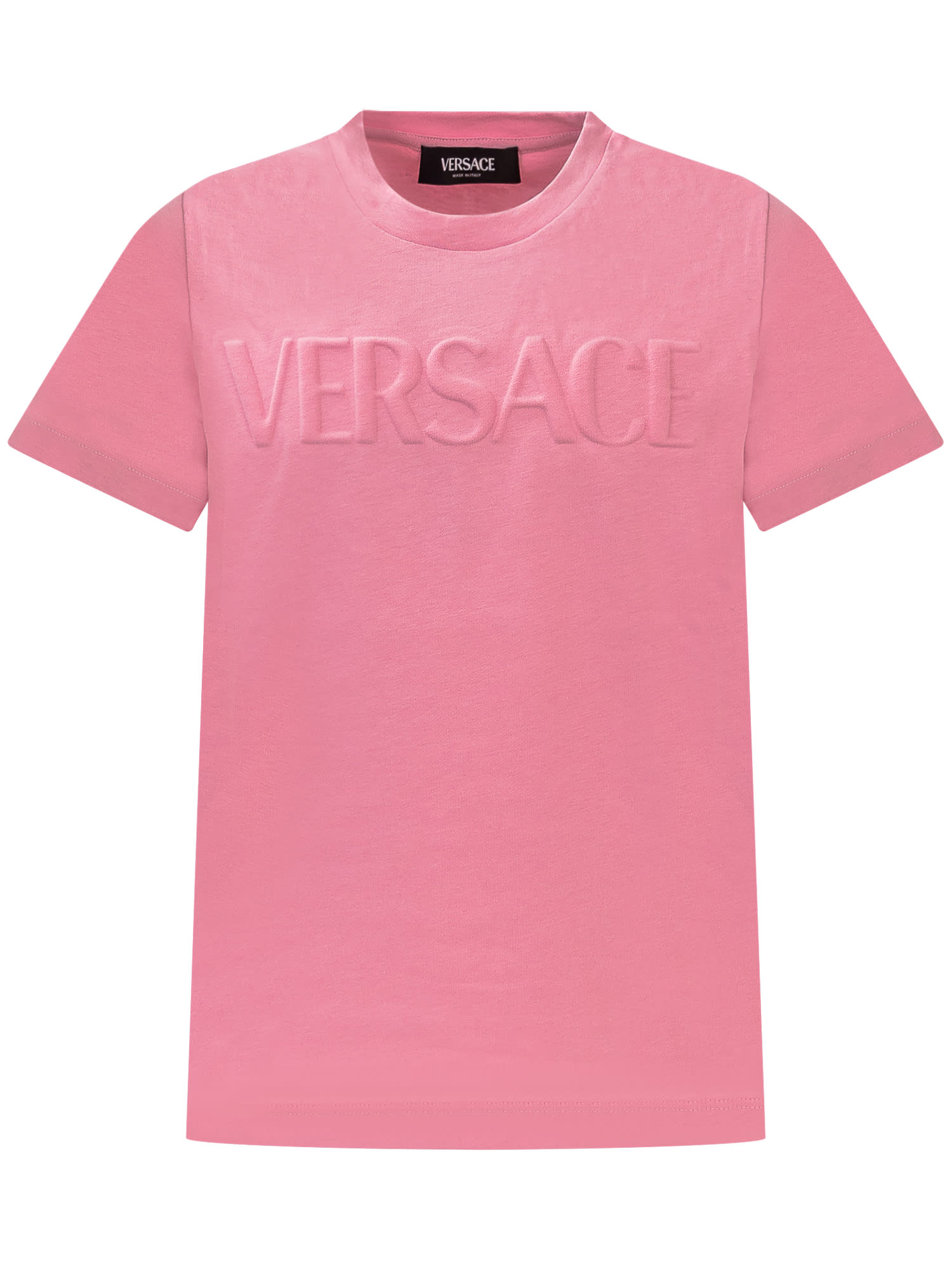 Shop Young Versace T-shirt With Logo In Tutu Pink