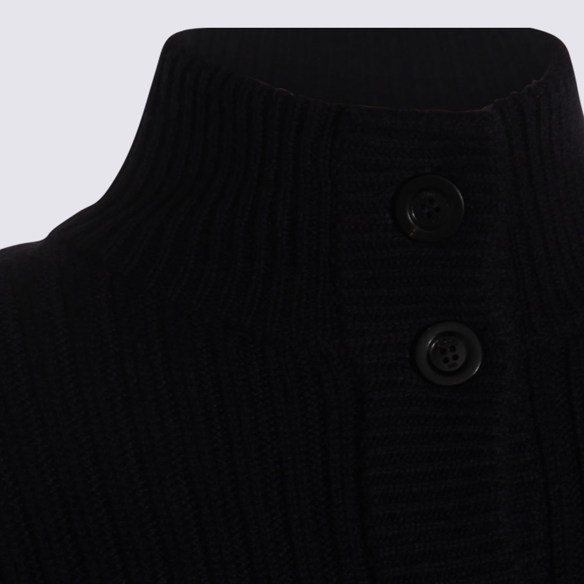 Max Mara Black Wool Afelio Knitwear In Blue