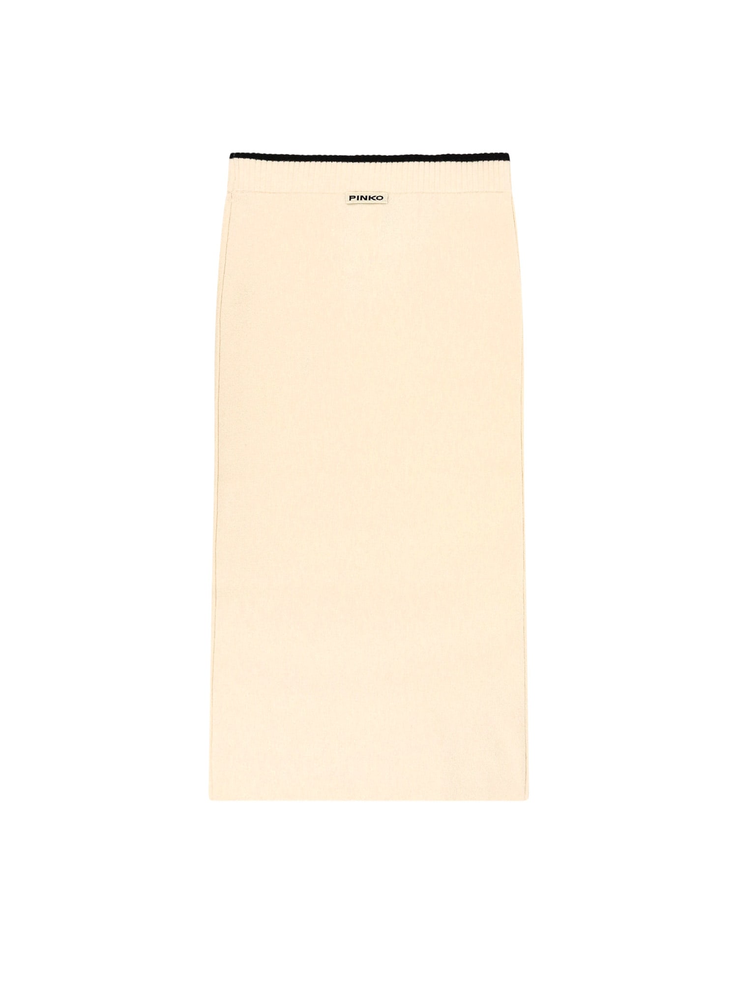 Pinko Wool Blend Skirt In Neutral