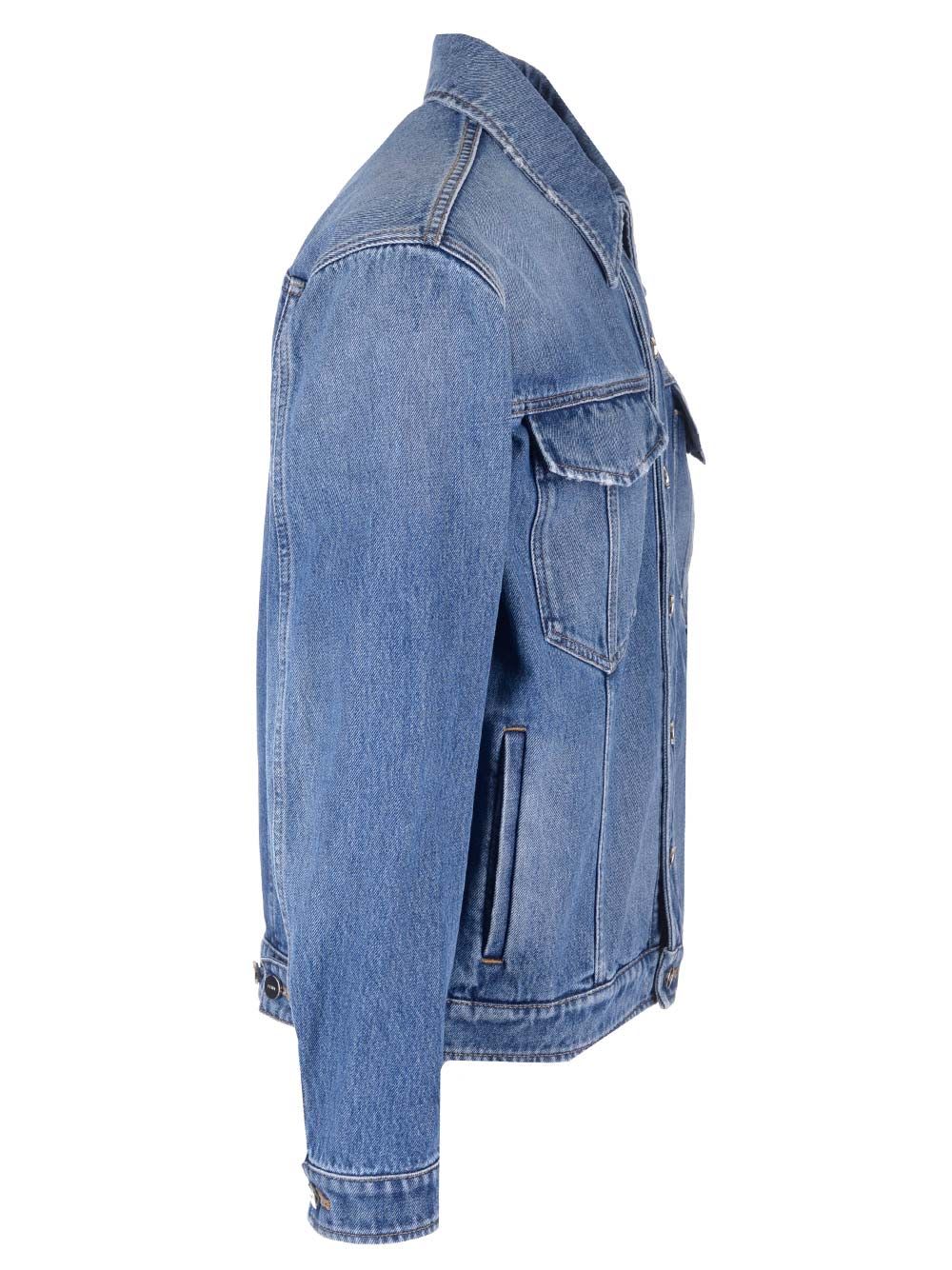 Shop Fendi Blue Denim Jacket