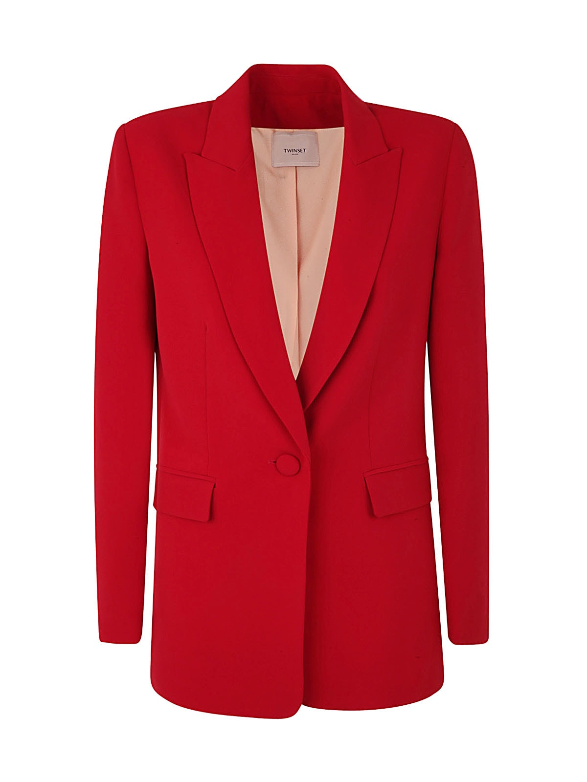 Twinset Crepe Blazer In Poppy