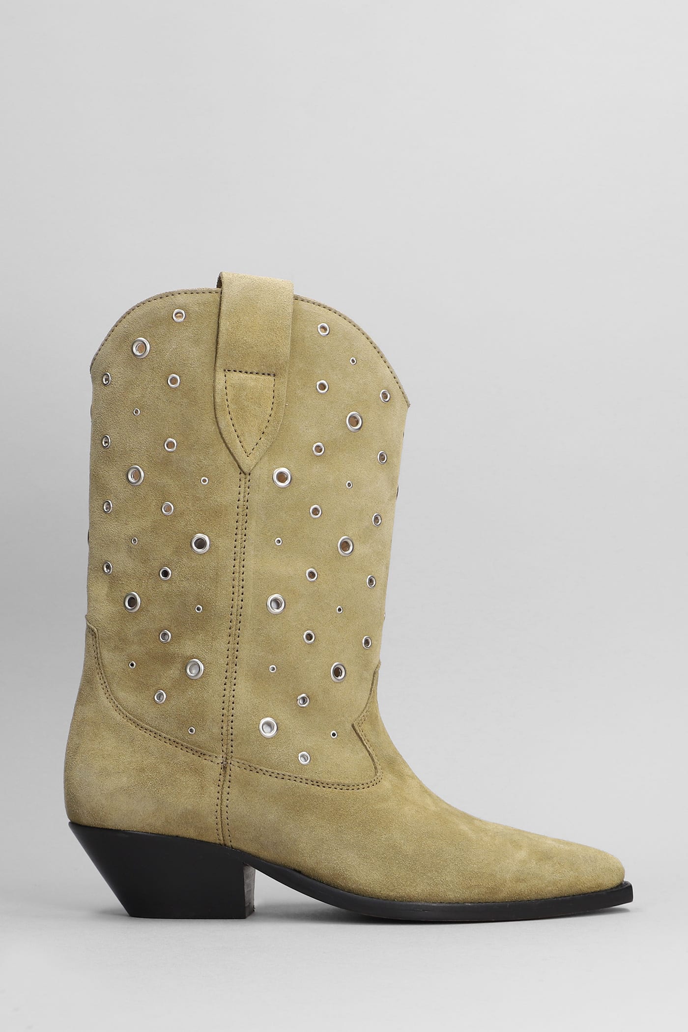 Western Boots With Studs In Suede