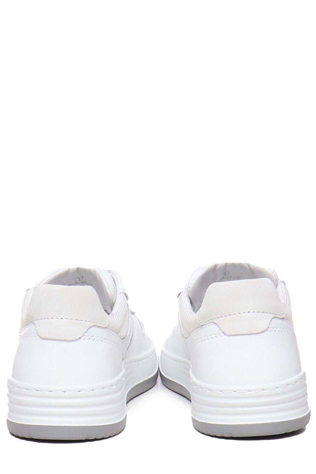 Shop Hogan H630 Panelled Low-top Sneakers  In White