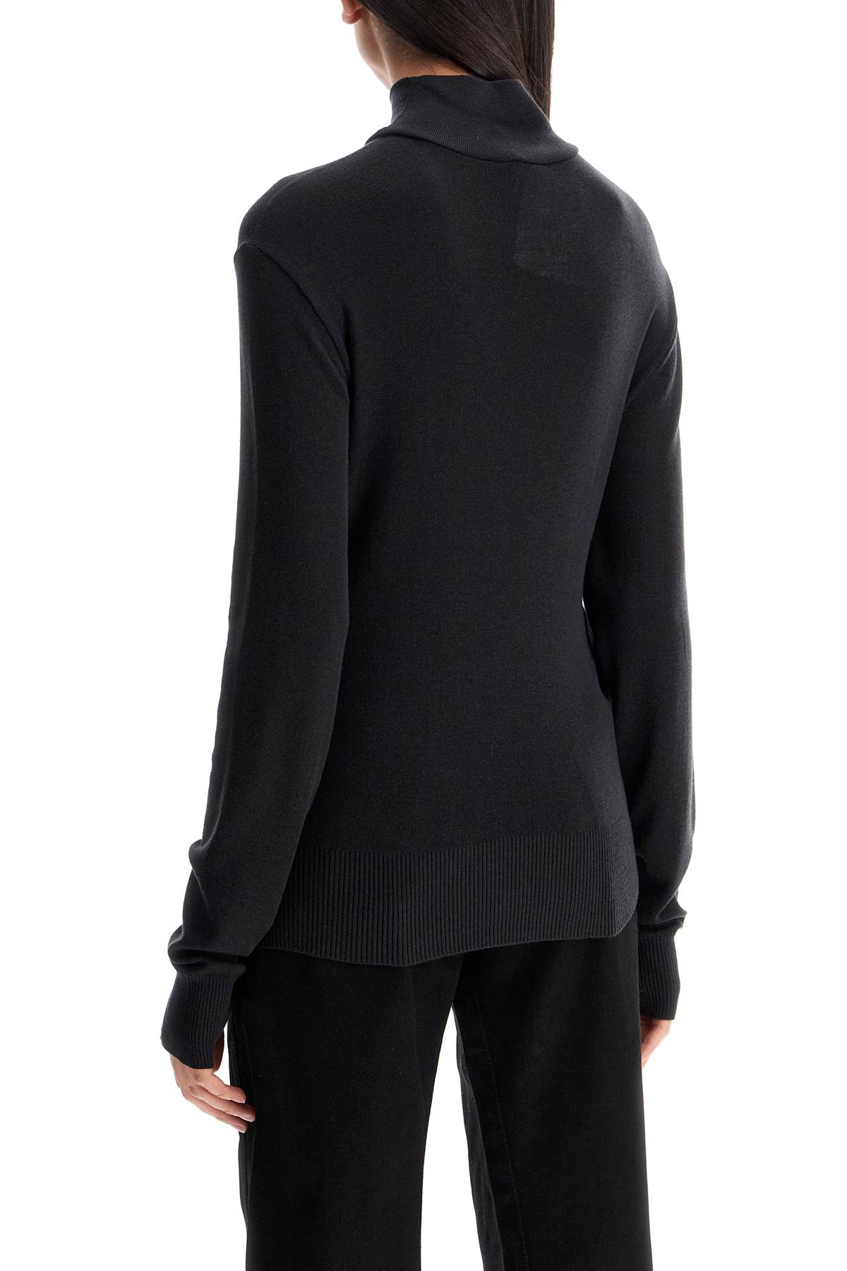 Shop Lemaire Seamless High-neck Pullover Without In Granite Black (grey)