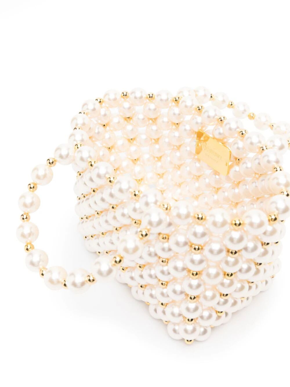 Shop Vanina Reveries Bag In Pearls