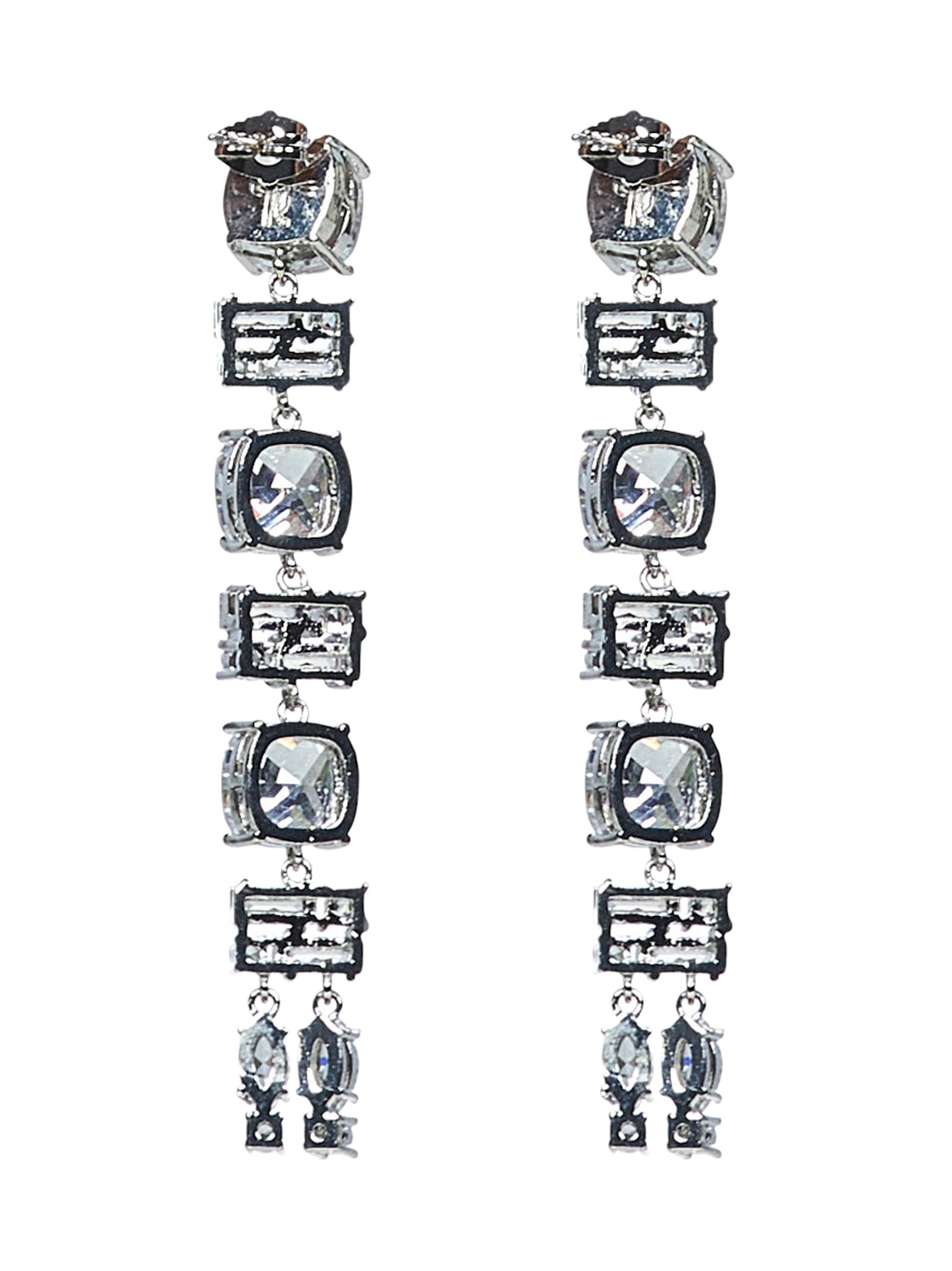 Shop Rabanne Earrings In Silver