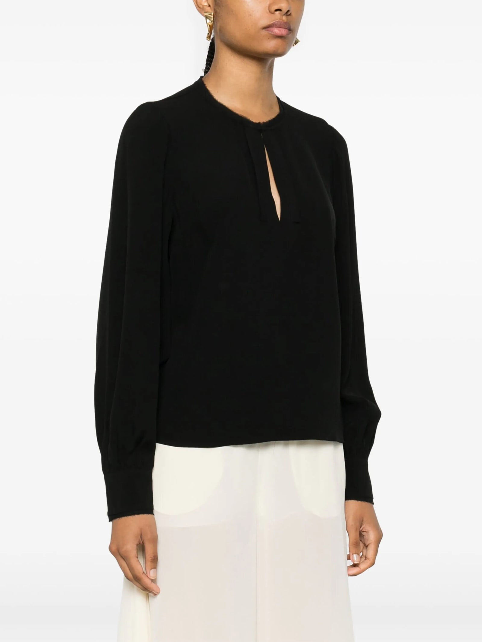 Shop Ulla Johnson Greta Blouse In Noi Noir