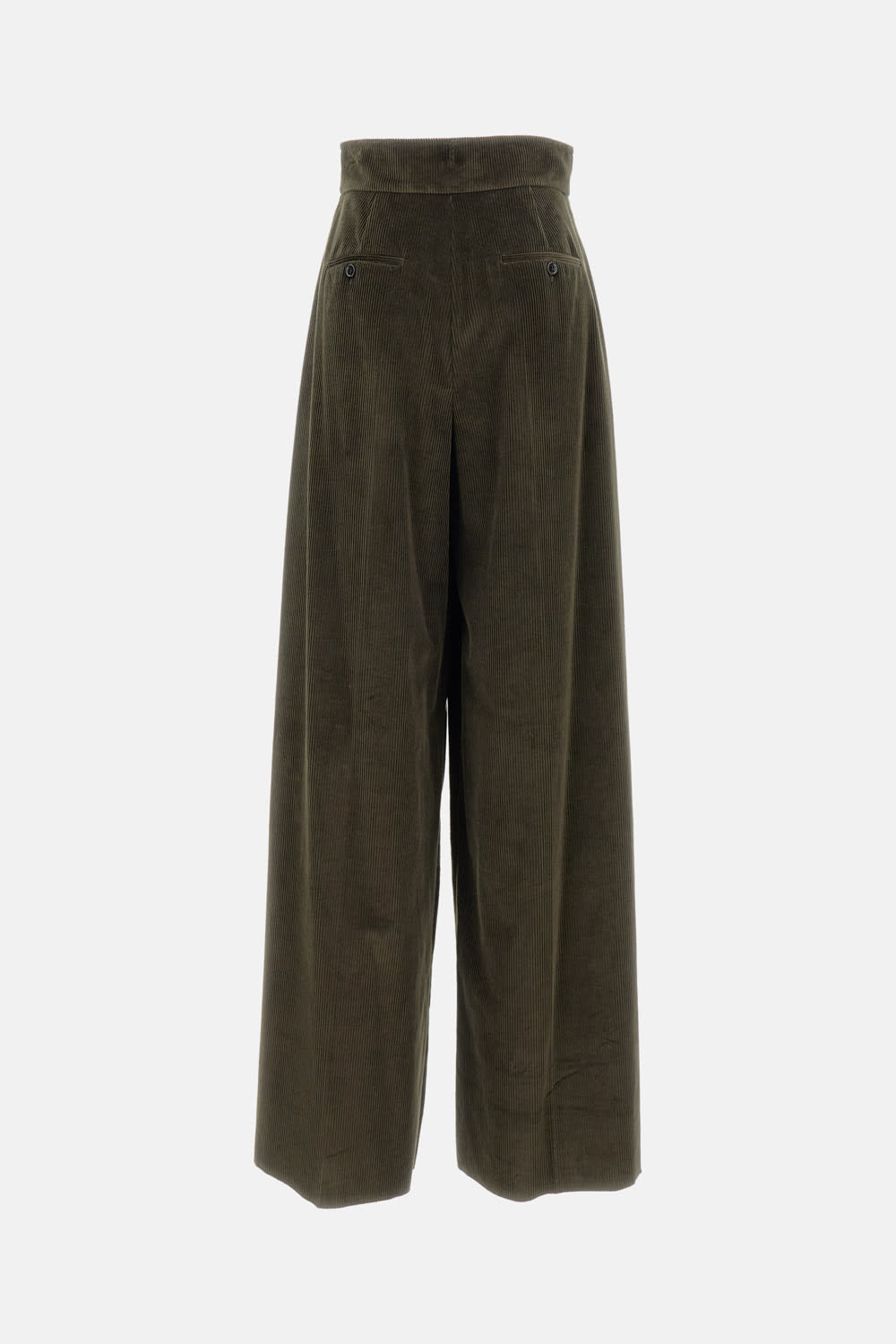 Max Mara Green Wide Leg Trousers In Green