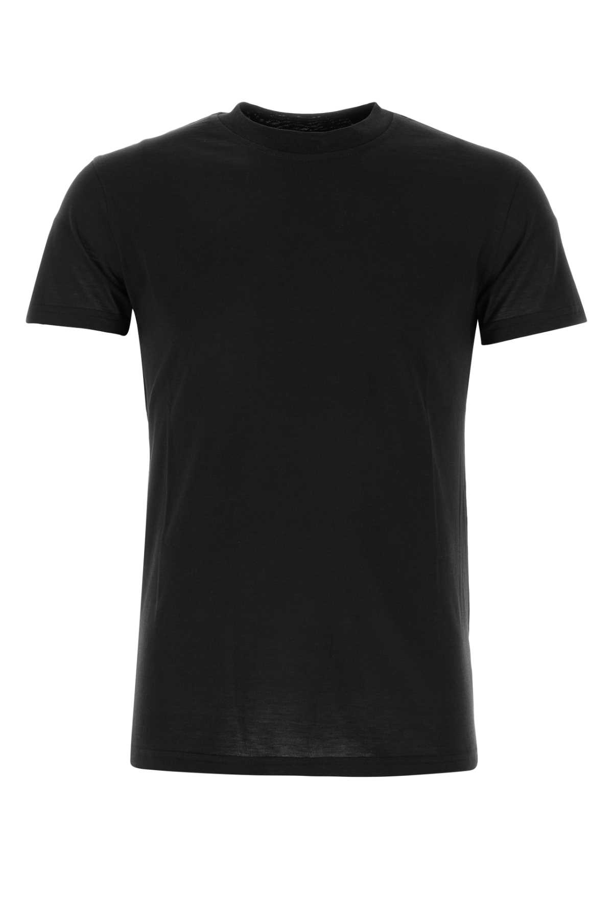 Black Silk Blend T-shirt