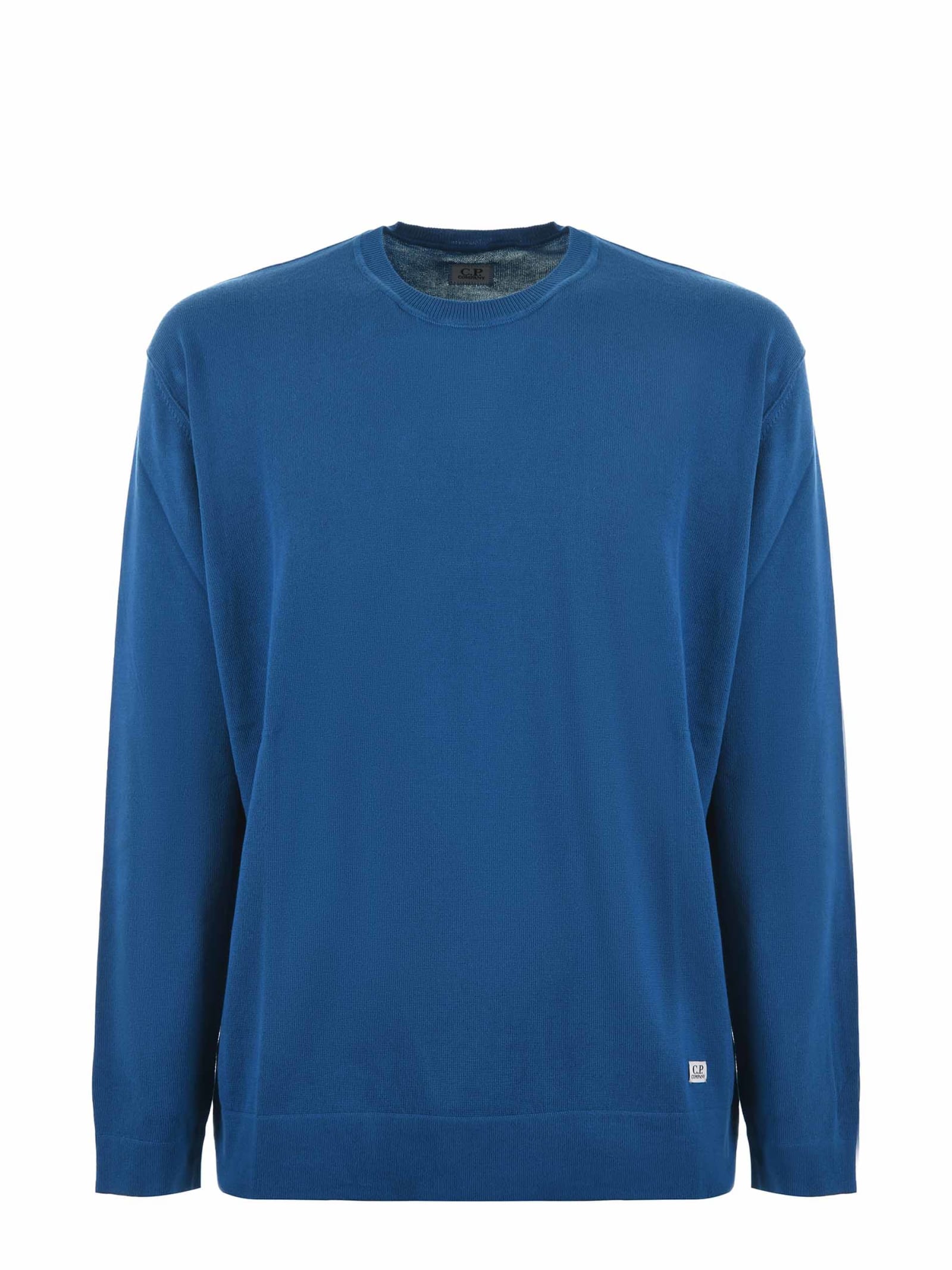 Shop C.p. Company Sweater In Blu Ottanio