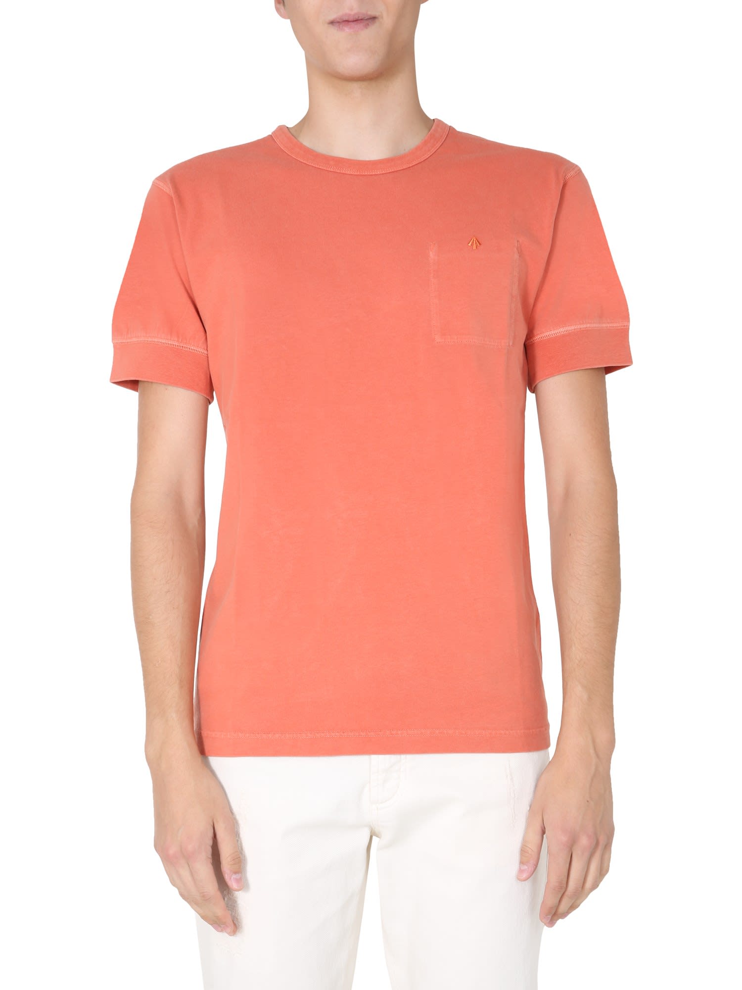 Nigel Cabourn Crew Neck T-shirt In Arancione