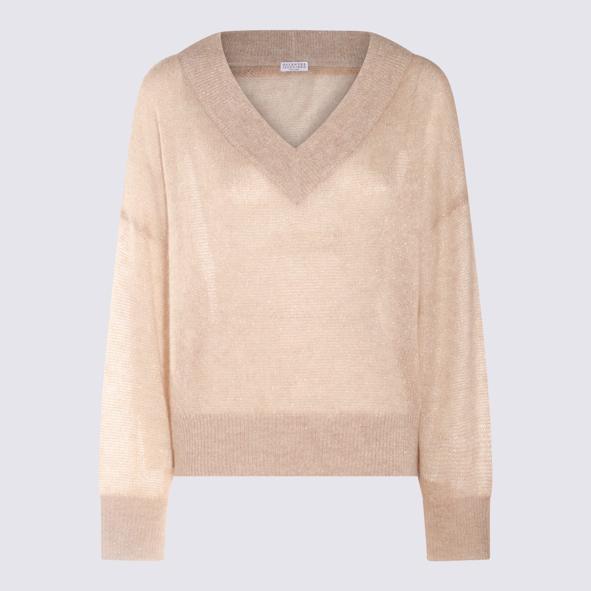 Shop Brunello Cucinelli Cream Wool Knitwear