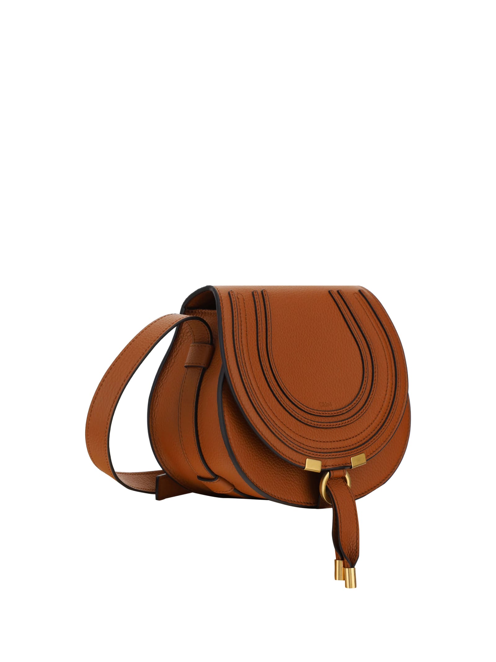 Shop Chloé Marcie Shoulder Bag In Tan