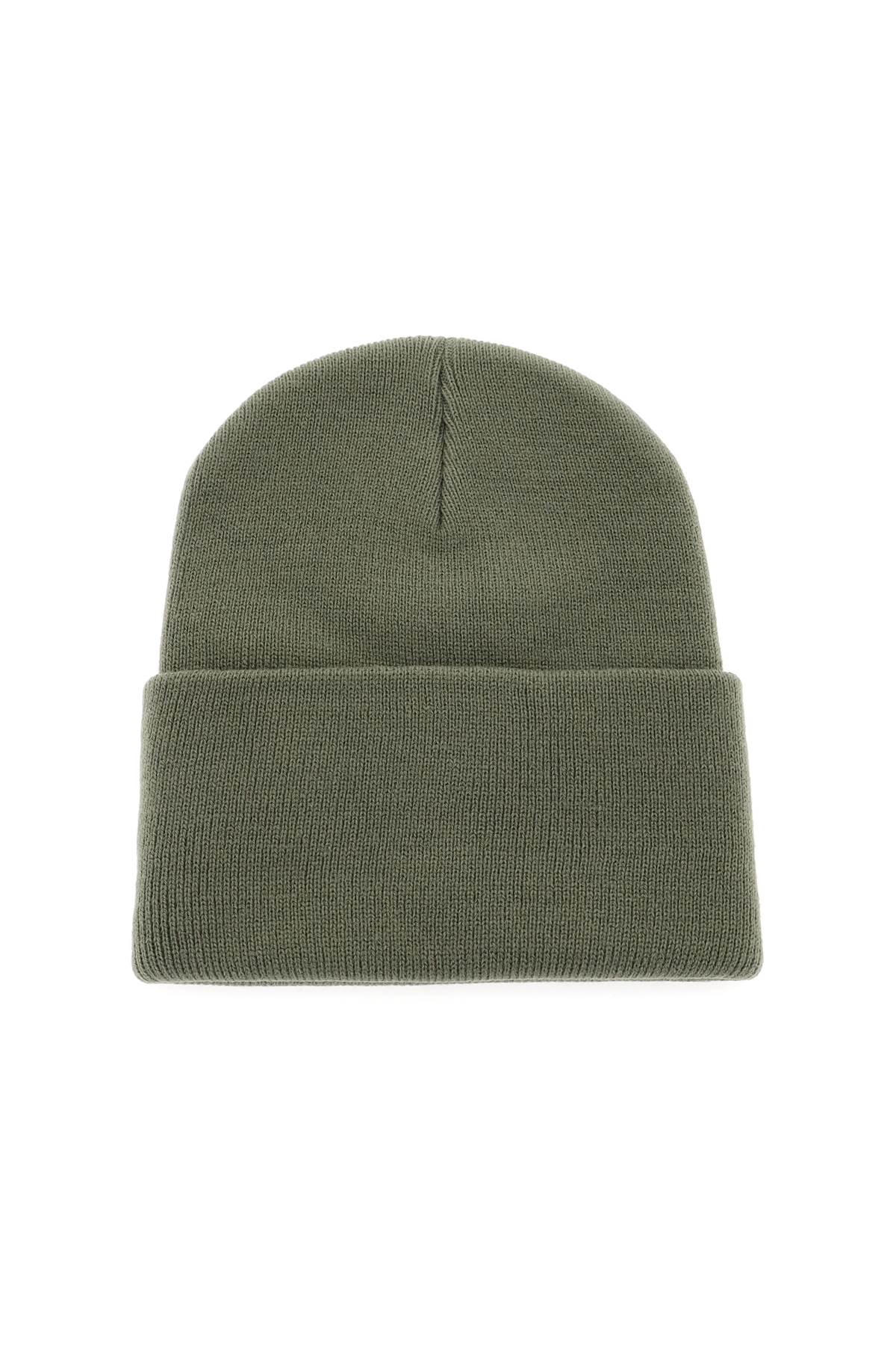 Shop Carhartt Beanie Hat With Logo Patch In Salvia (green)