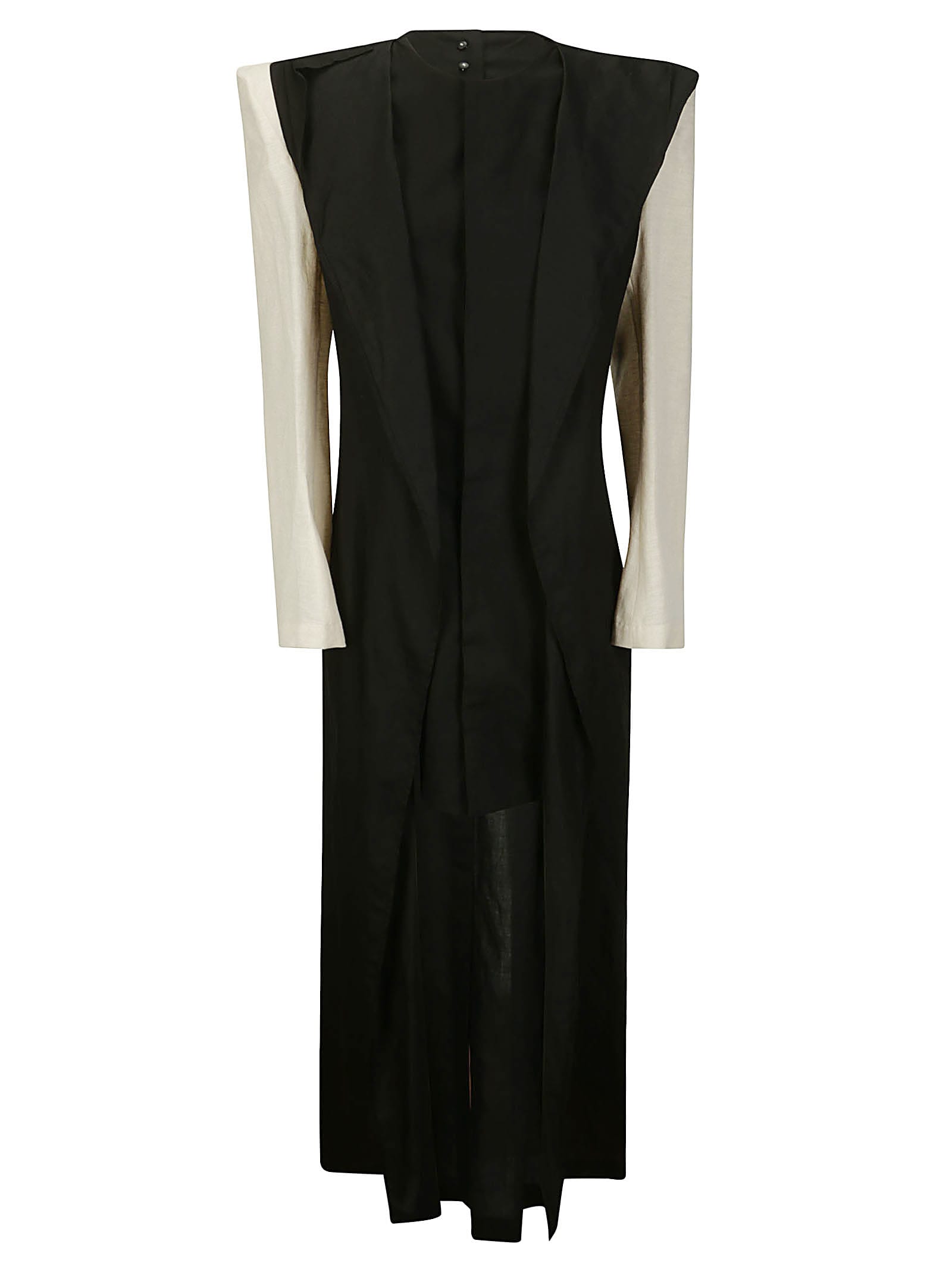 Yohji Yamamoto Button Detail Dress In Black