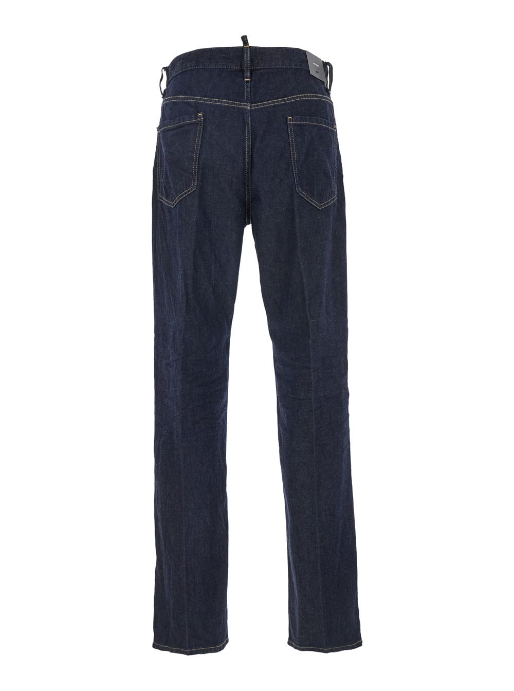Dsquared2 Blue Five Pockets Jeans With Contrast Stitching And Tapered Design