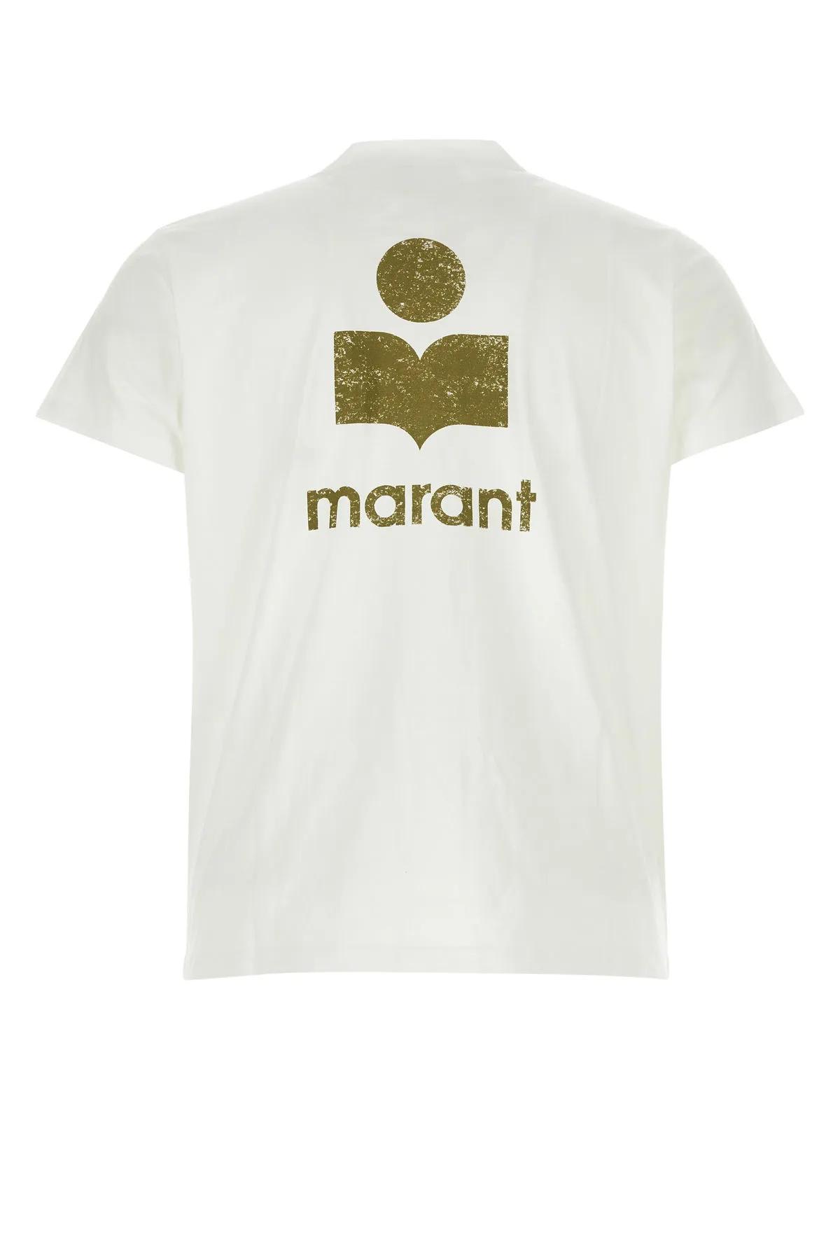 Shop Isabel Marant White Cotton Zafferh T-shirt