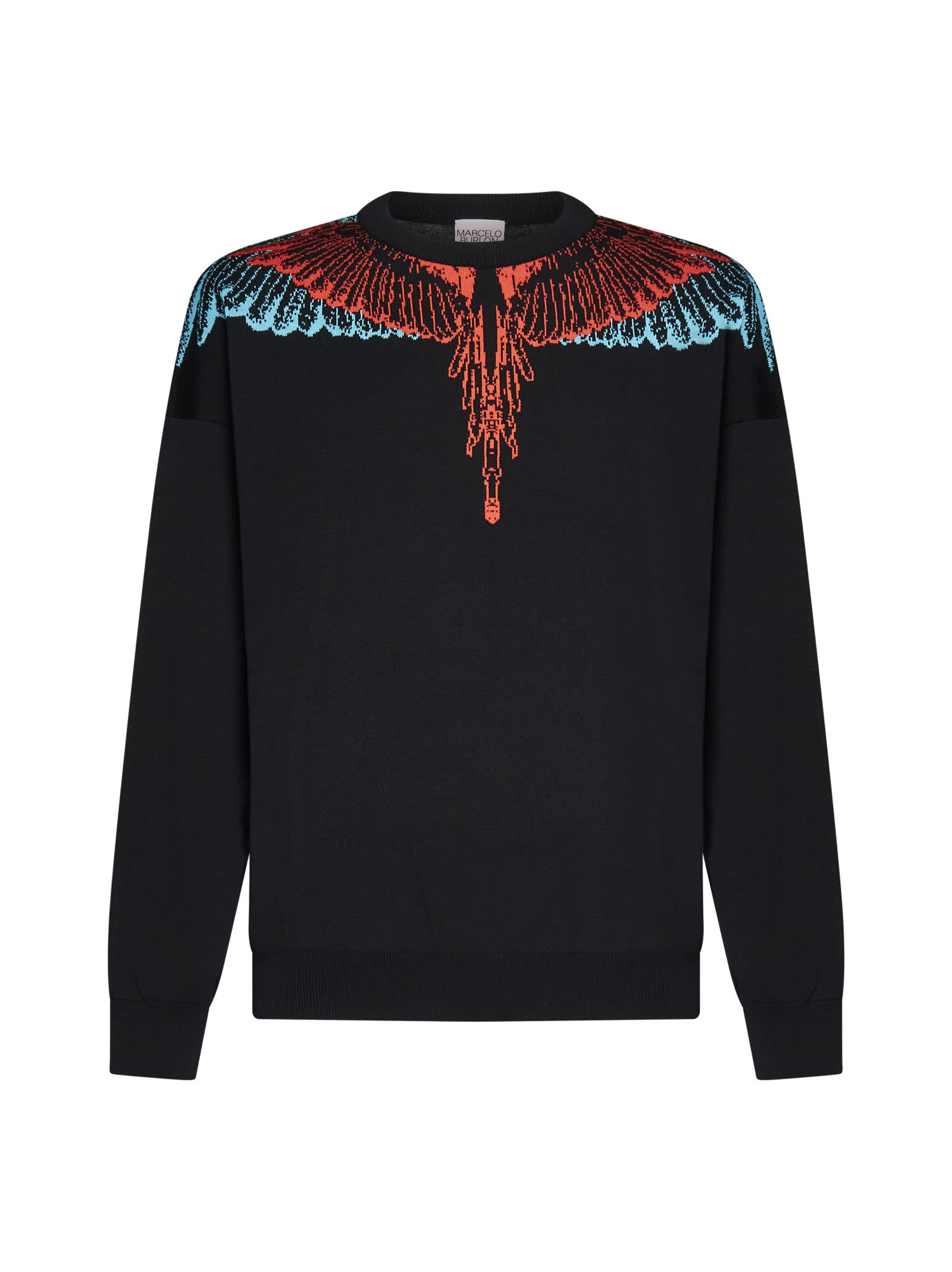 Icon Wings Knit Boxy Crewneck Sweatshirt