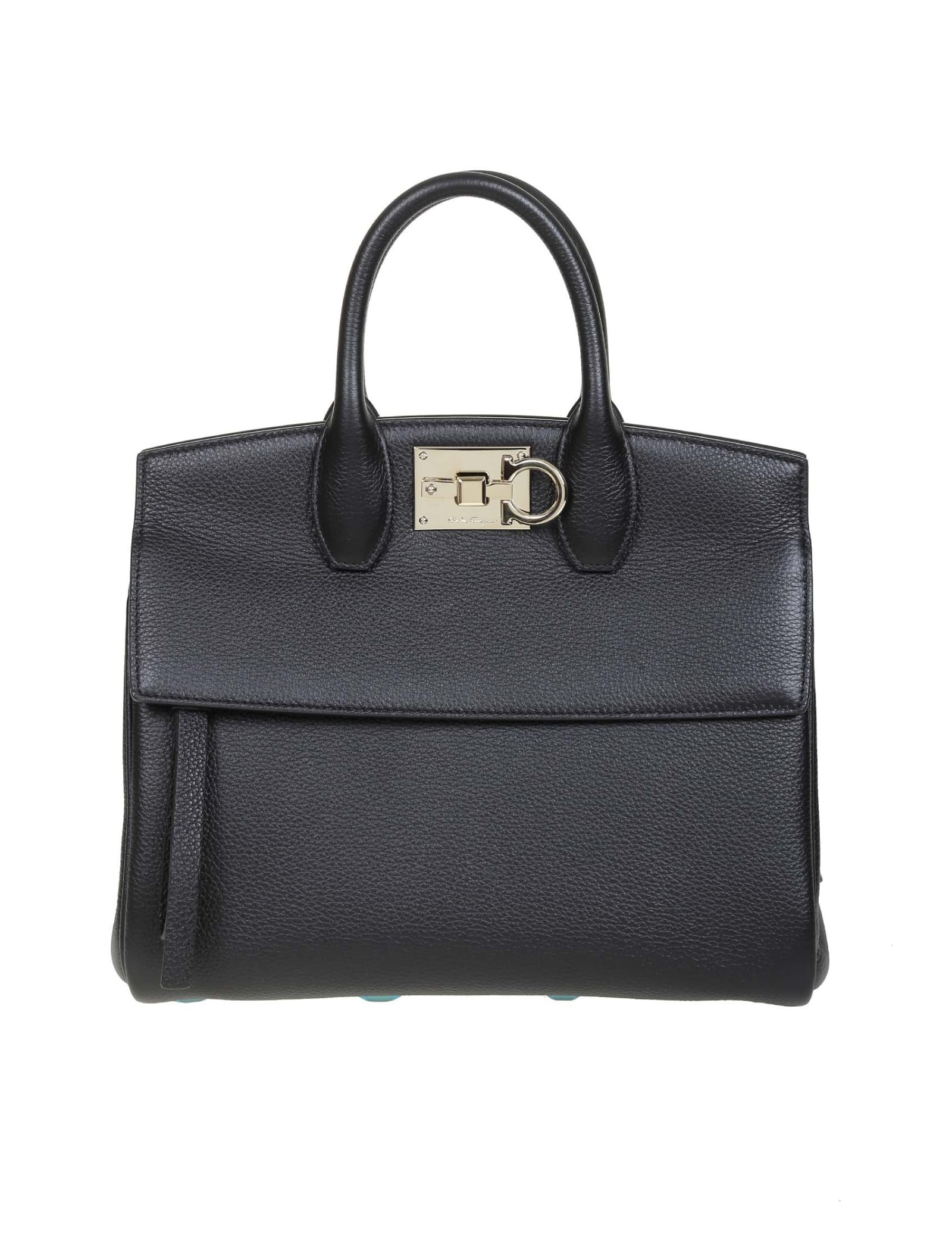 Salvatore Ferragamo Womens Bag Studio Small Leather Color Black