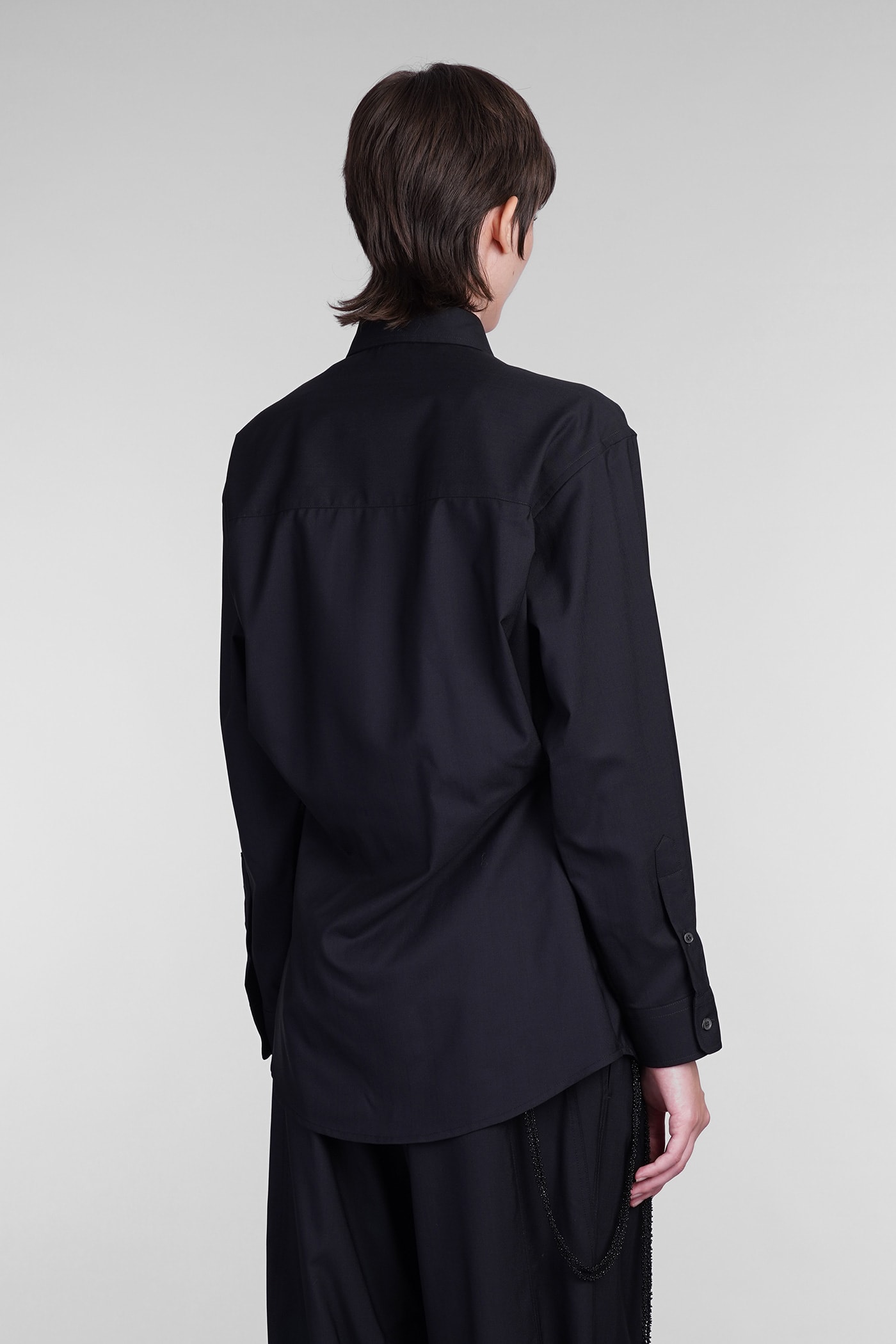 Shop Darkpark Anne Shirt In Black Wool