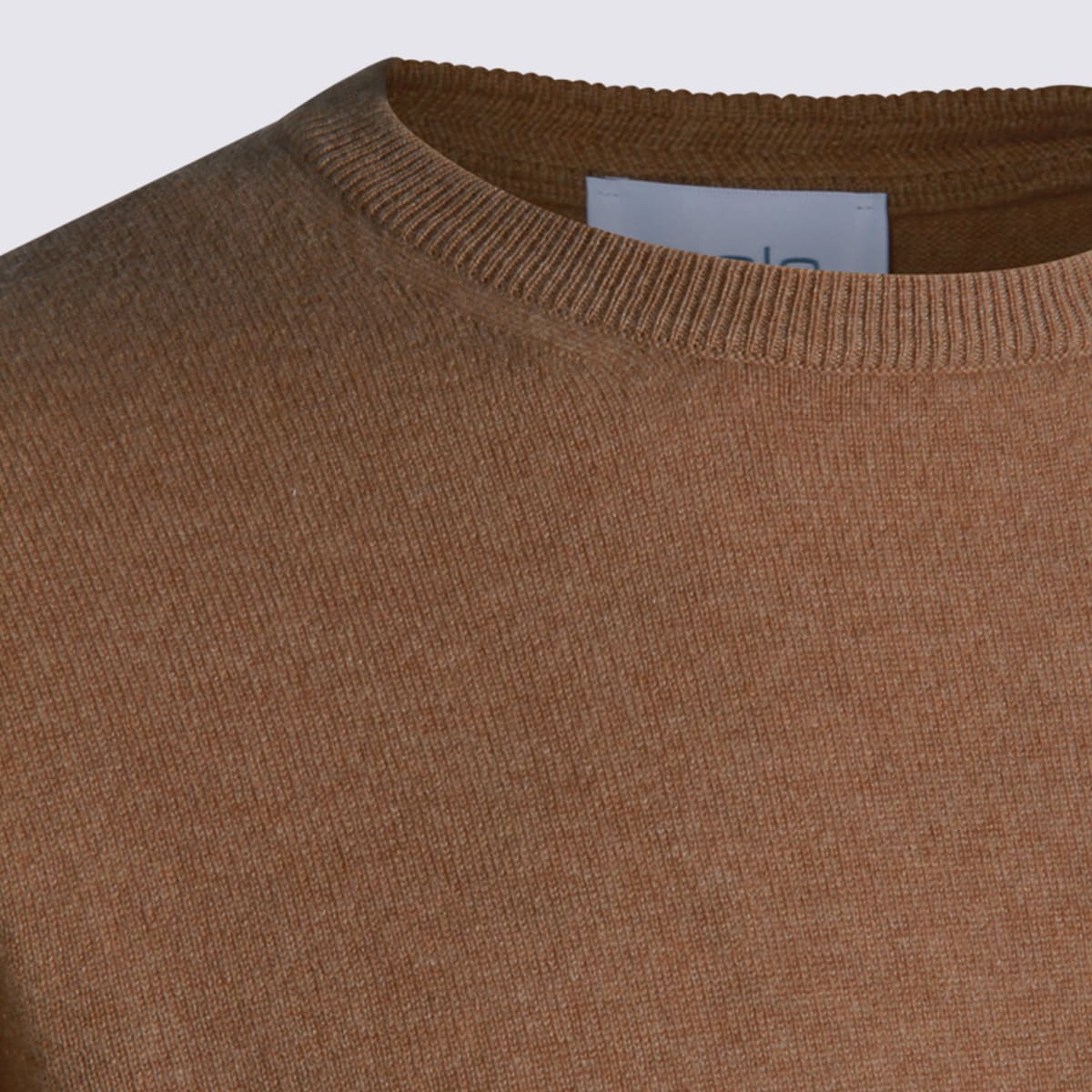Malo Cashmere And Silk Crewneck In Brown