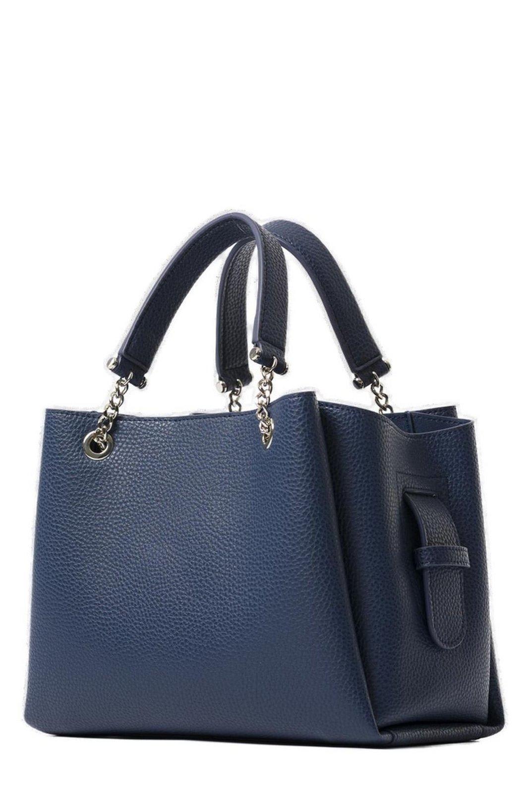 EMPORIO ARMANI PALMELLATO EAGLE CHARM LEATHER-EFFECT HANDBAG