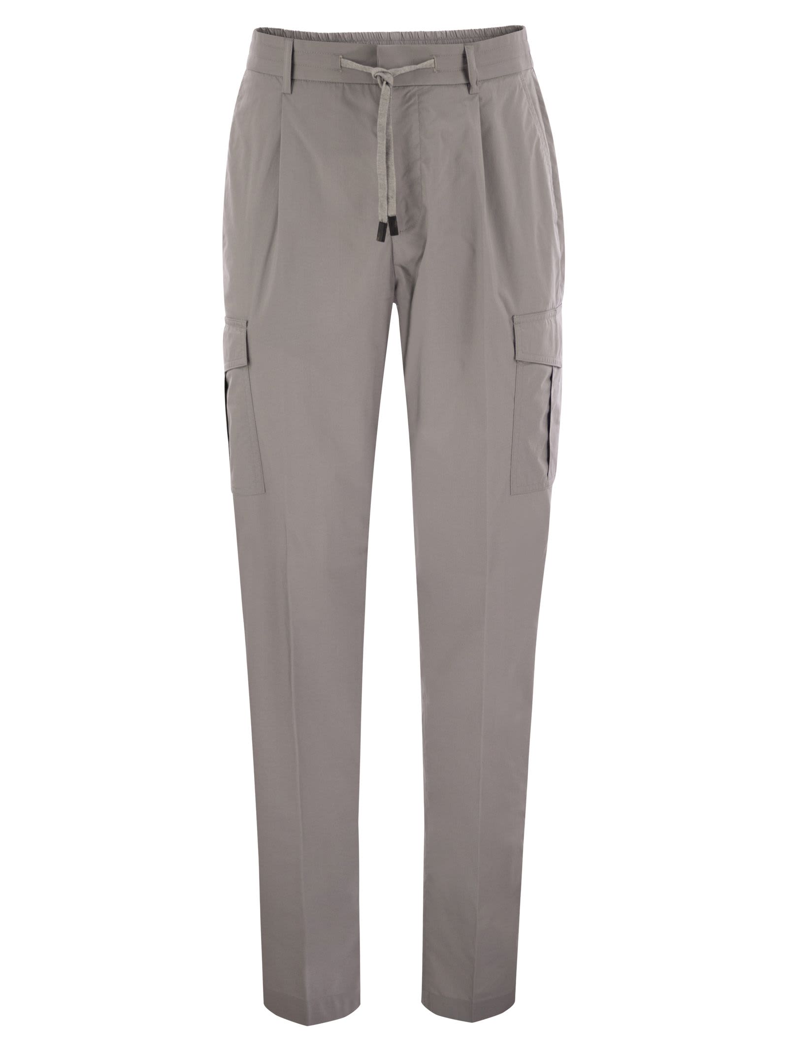 Peserico Jogger In Lightweight Stretch Cotton Canvas