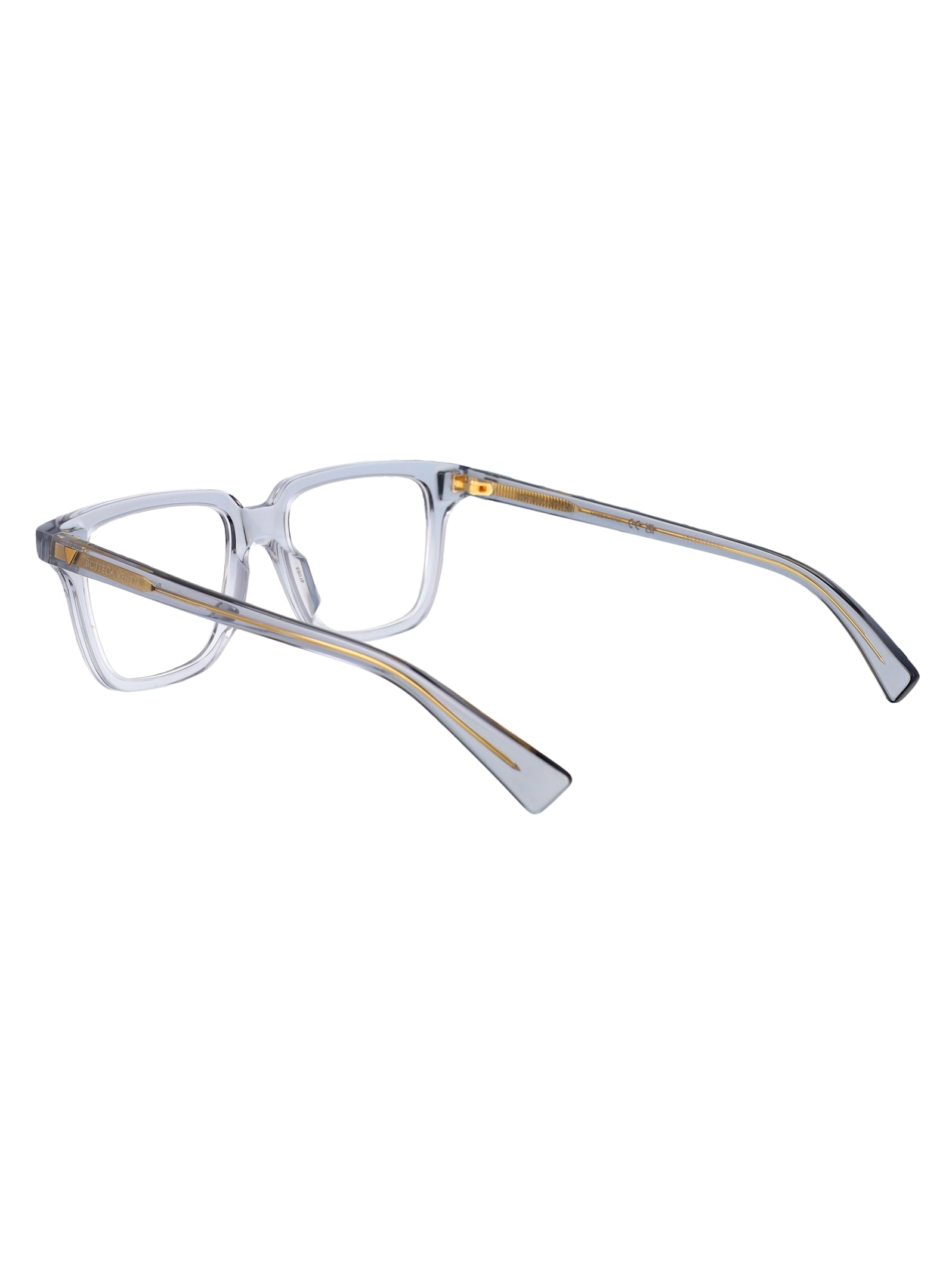 Bottega Veneta Bv1365o Glasses In Light-blue-light-blue-transparent