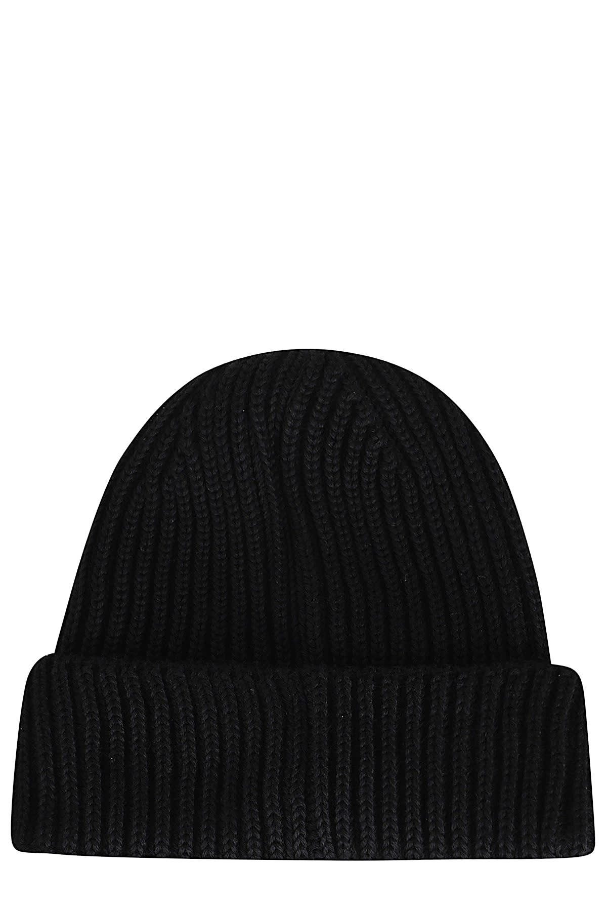 Shop C.p. Company Extra Fine Merino Wool Goggle Beanie In Nero