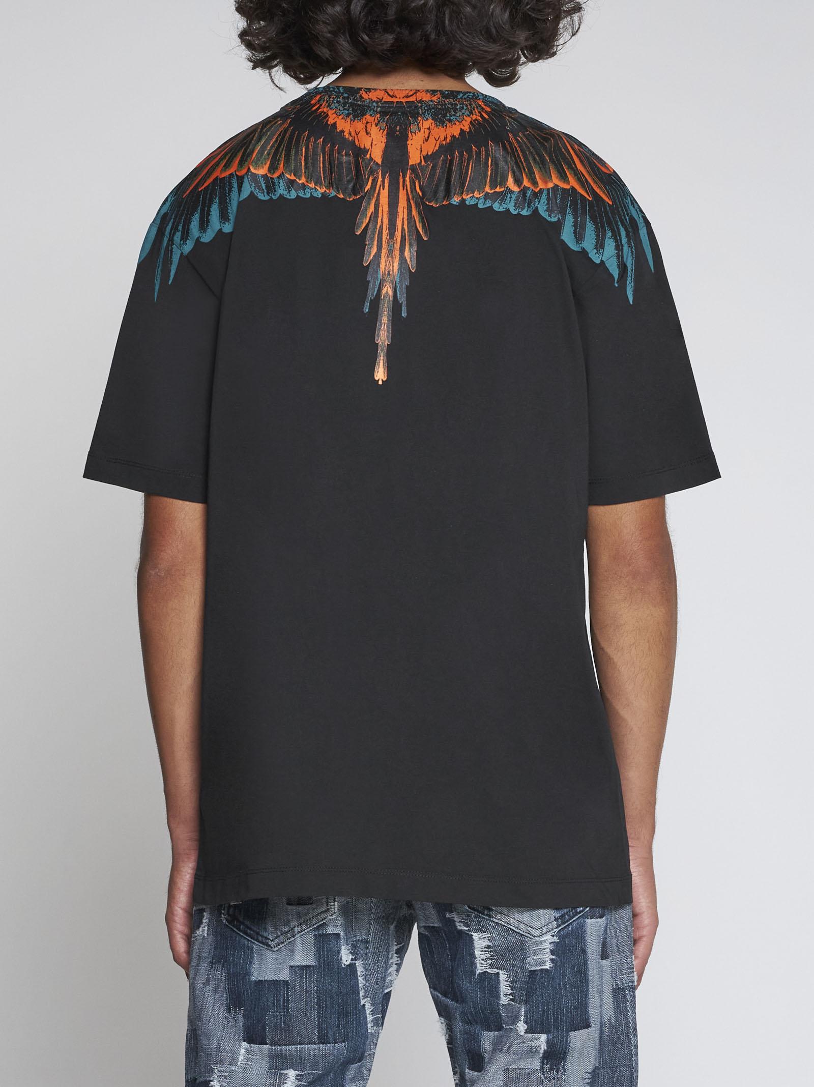 Shop Marcelo Burlon County Of Milan Icon Wings Cotton T-shirt In Black