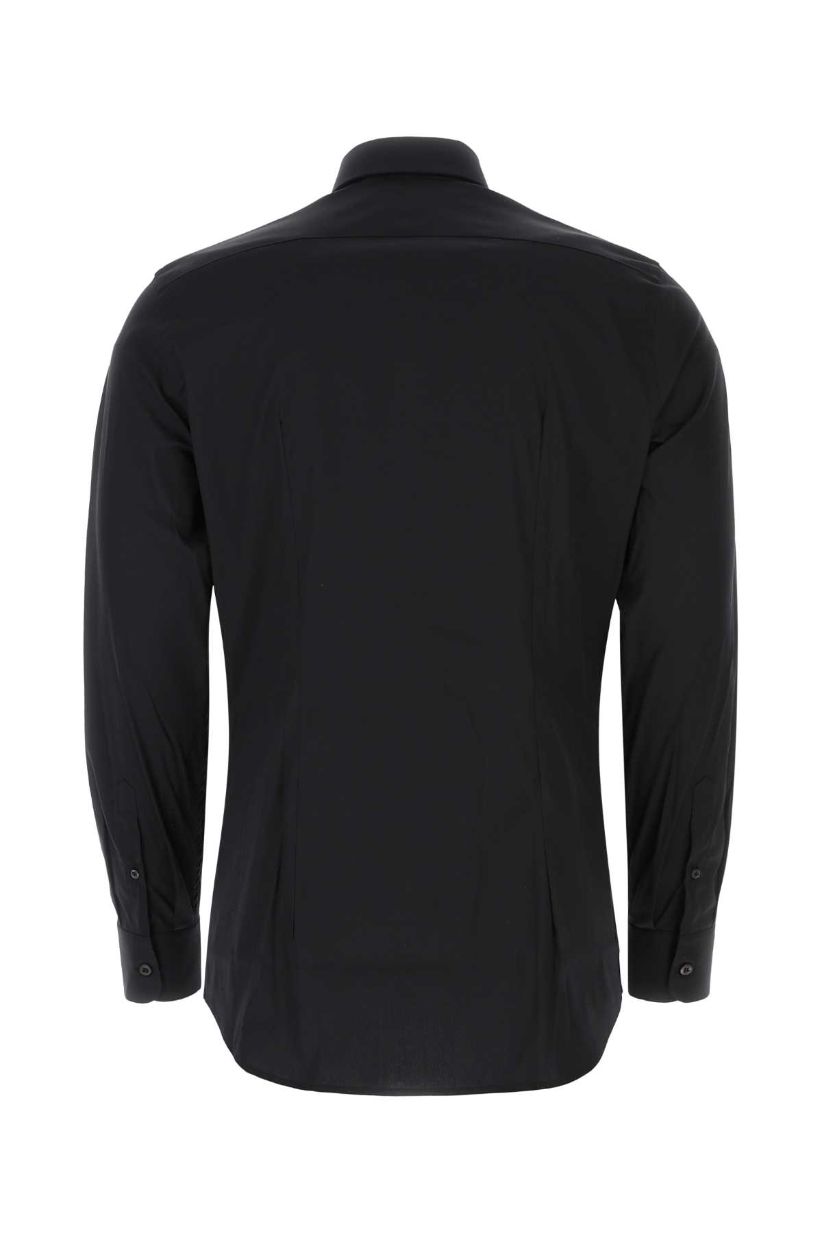 Prada Black Poplin Shirt In F0002