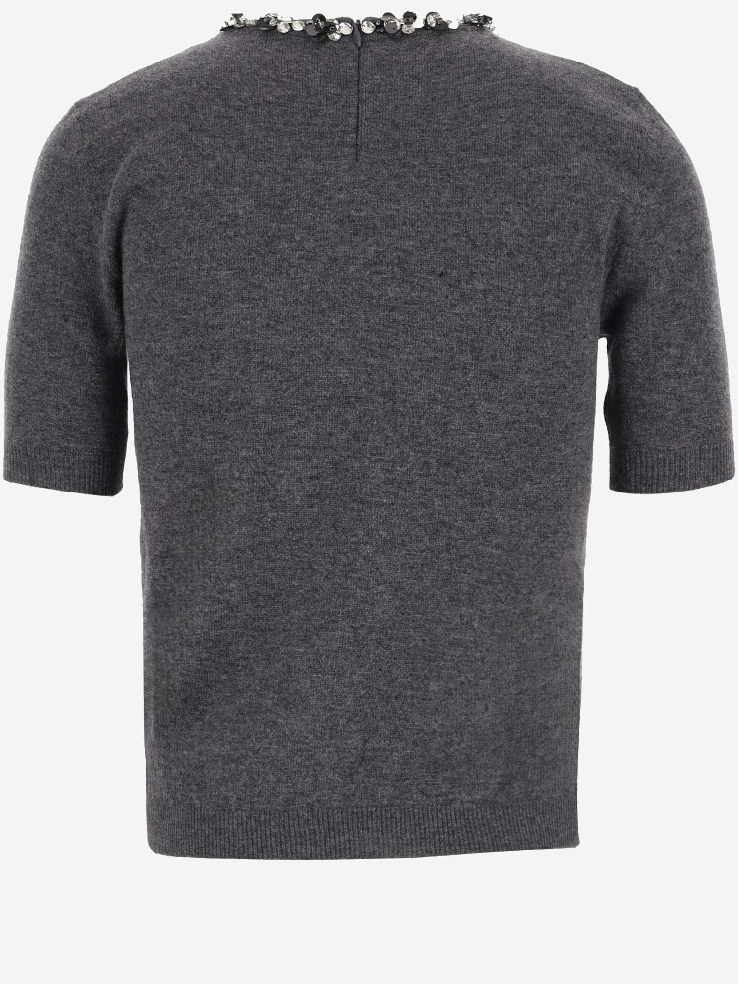 Shop Valentino Wool Pullover In Grey